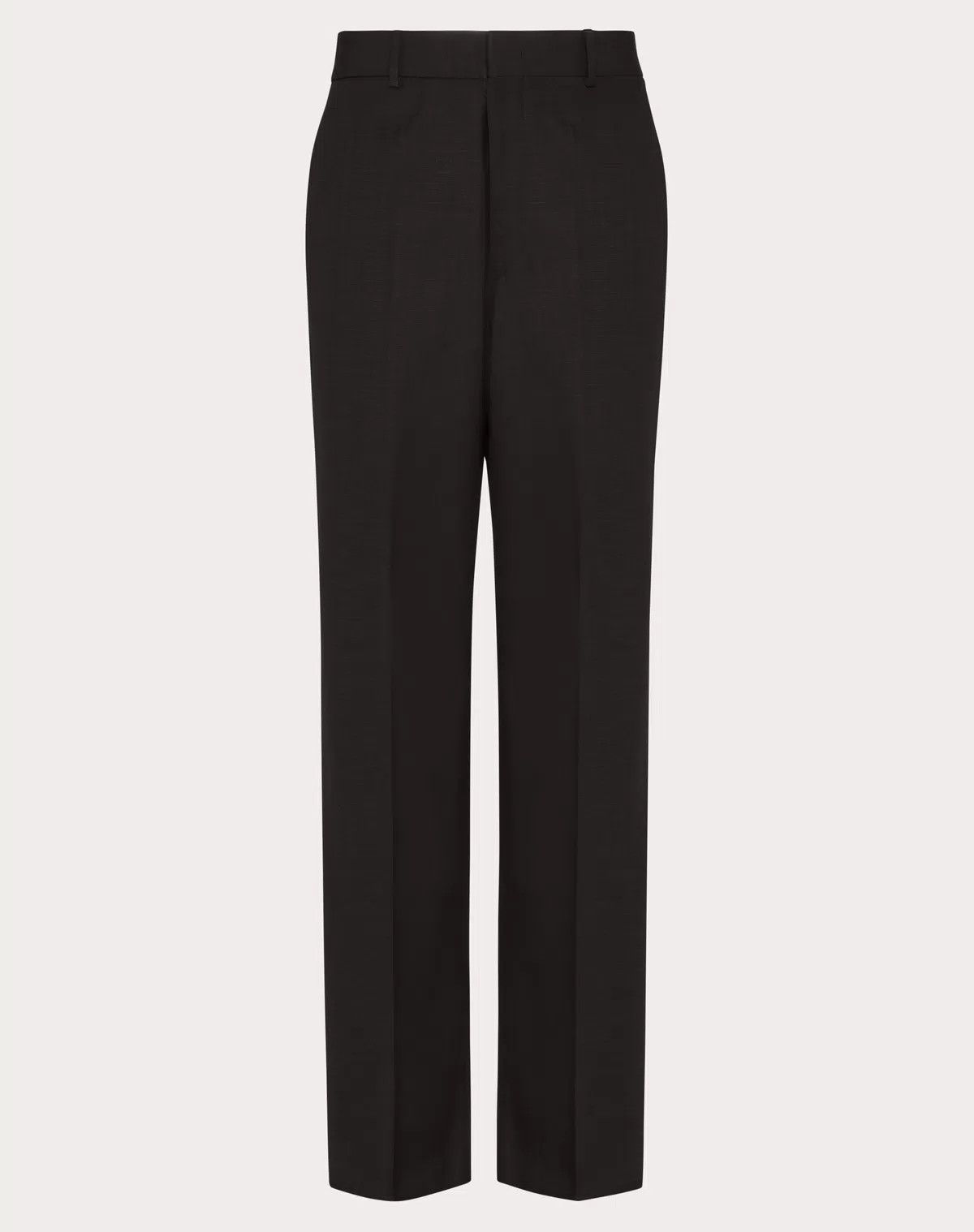 Valentino oc11z0725 Silk Shantung Trousers in Black Size US 34 / EU 50 - 1 Thumbnail