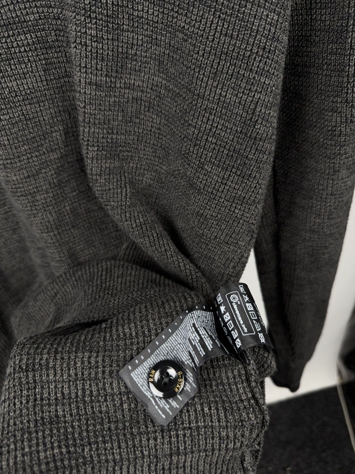 G-Star 00s Y2K G-Star RAW Heavy Knit Shawl Collar Sweater Men’s M Size US M / EU 48-50 / 2 - 10 Thumbnail