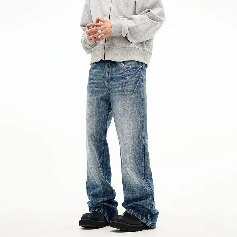 Japanese Brand × Jean Retro loose straight leg micro flared jeans Size US 32 / EU 48 - 5 Thumbnail