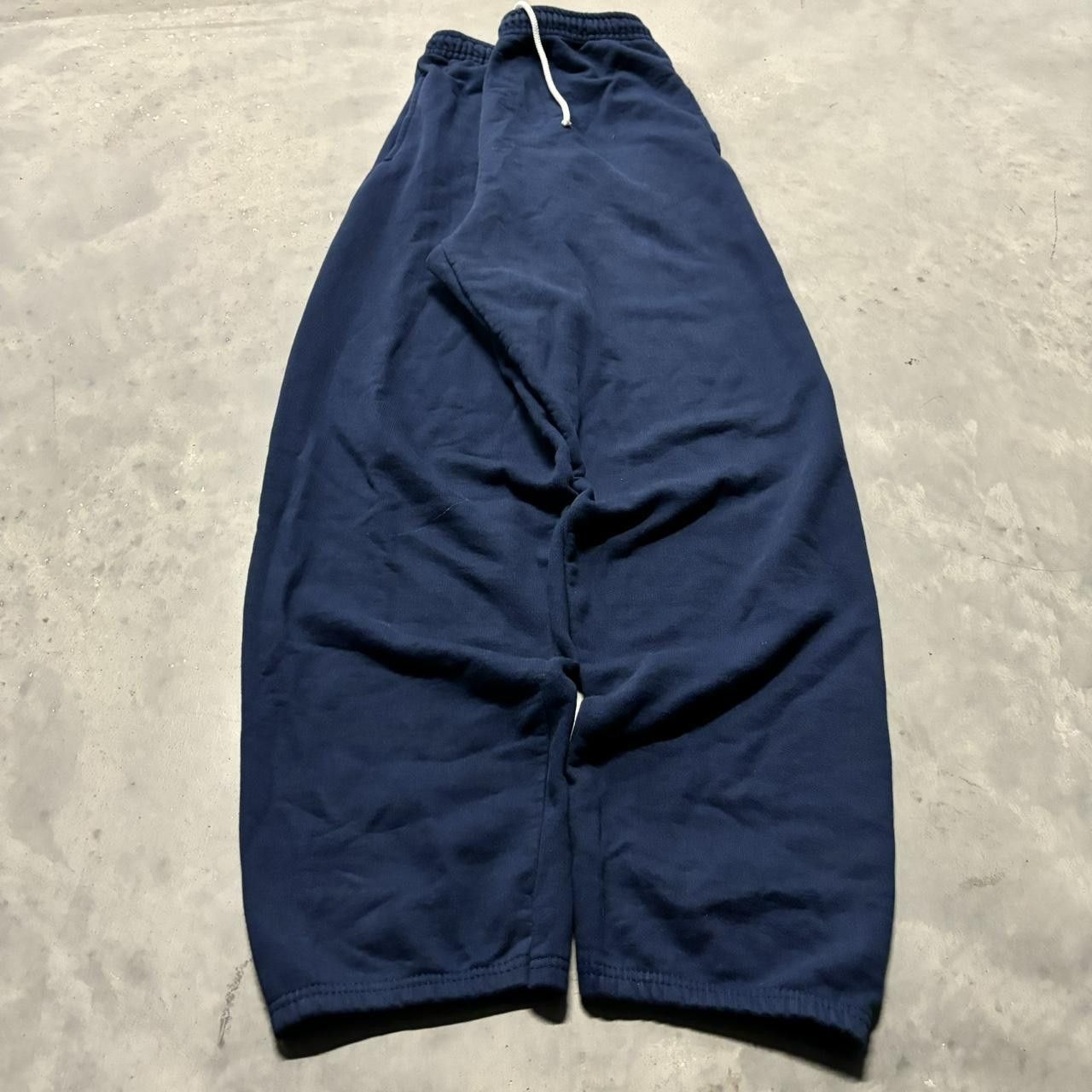 Japanese Brand × Vintage Crazy Vintage Y2K/2000s Navy Blue Comfy Skater Essential Sweatpants! Size US 32 / EU 48 - 3 Thumbnail
