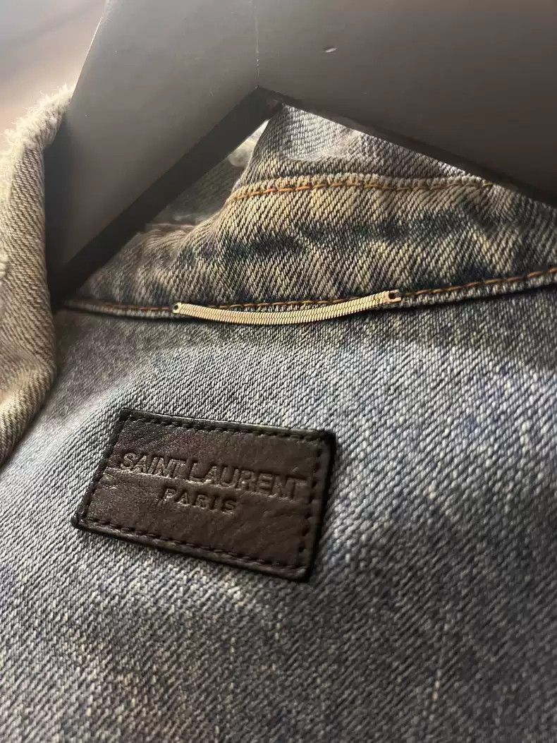 Saint Laurent Paris Saint Laurent Paris Denim jacket-2505 Size US XL / EU 56 / 4 - 5 Thumbnail