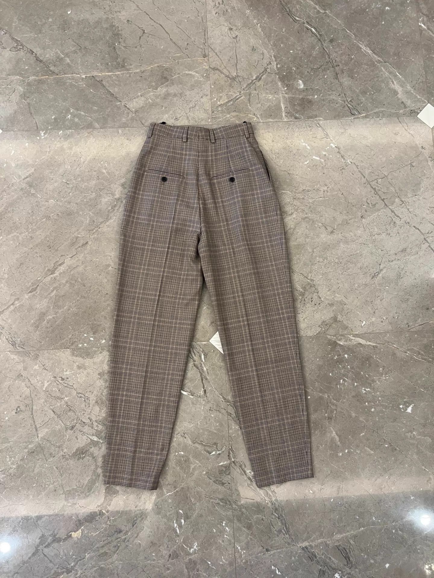 Celine Celine By Hedi Slimane POW Check Wool Harem Pants Size 25" / US 0 / IT 36 - 2 Thumbnail