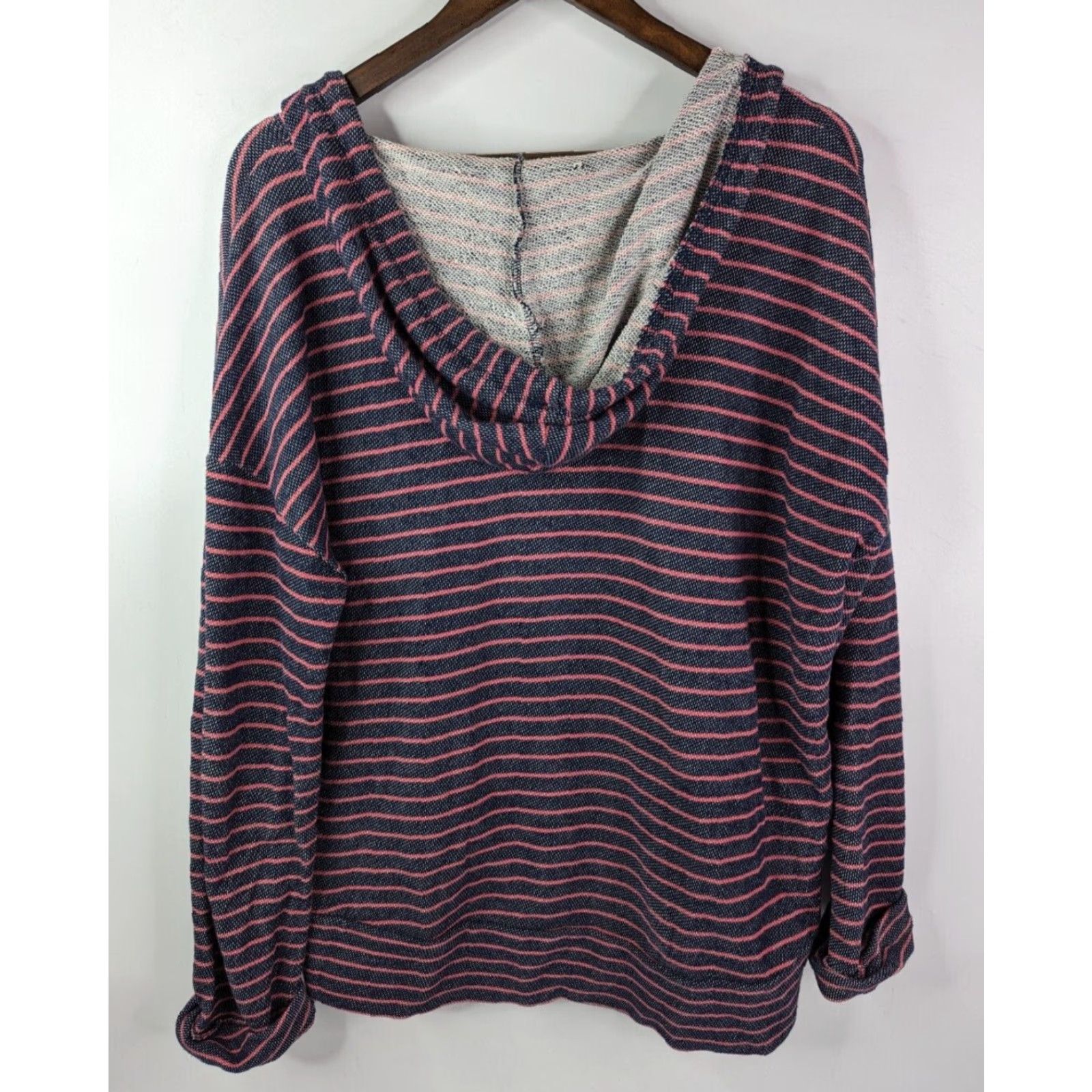 Joie JOIE Soft Knit Sweatshirt V-Neck Pullover Stripe Women's L Shirt Knitted Multicolor Knit Sweater Size L / US 10 / IT 46 - 5 Thumbnail