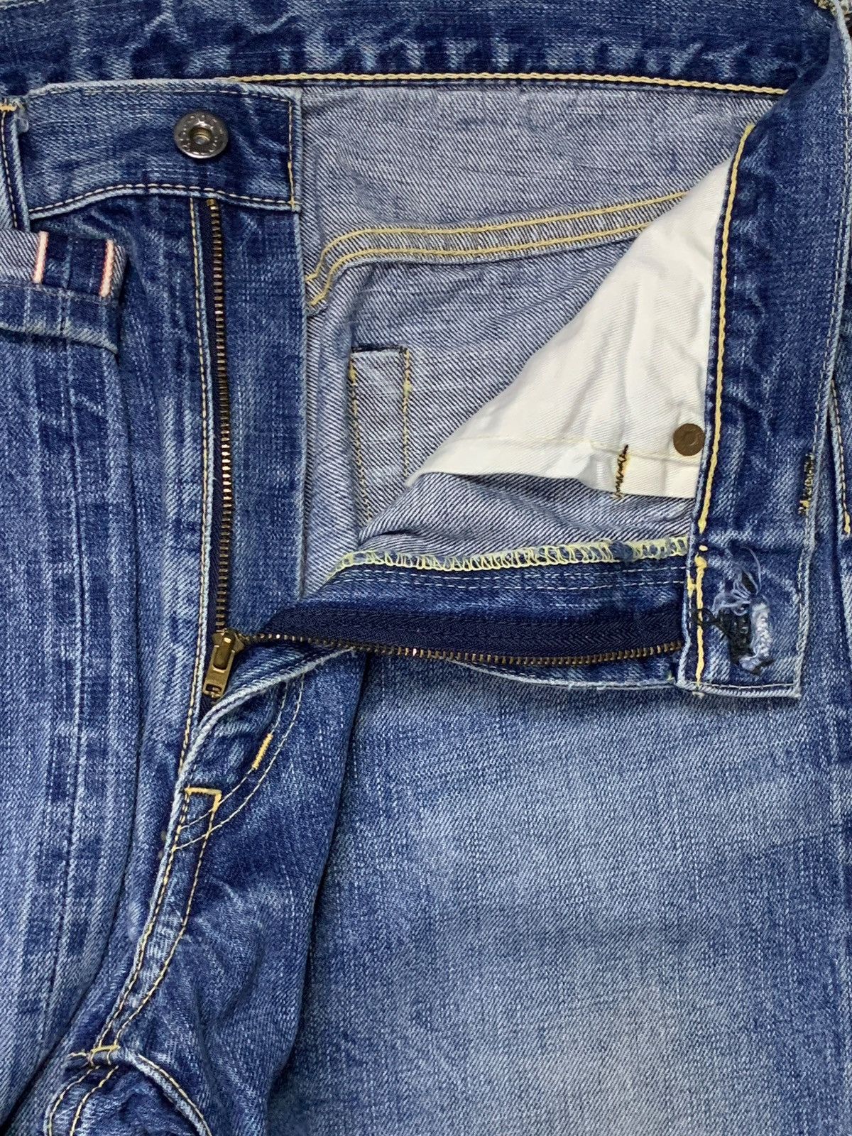 Japanese Brand × Post Overalls Vintage Japanese Post Overalls Selvedge Bartacks Loose Jeans Size US 31 - 11 Thumbnail