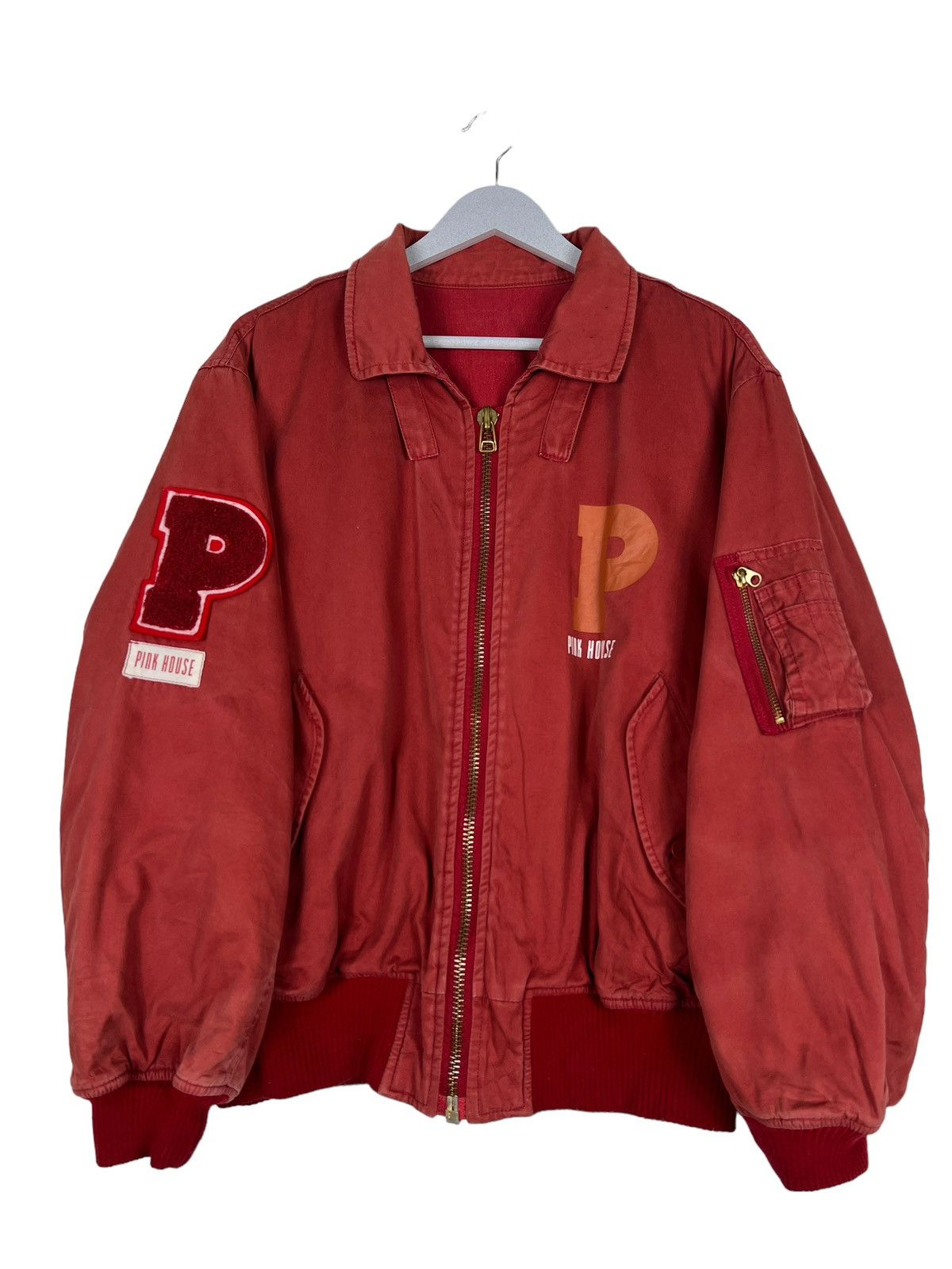 Japanese Brand 🔥 ARCHIVES PINK HOUSE BOMBER JACKET Size US L / EU 52-54 / 3 - 7 Thumbnail