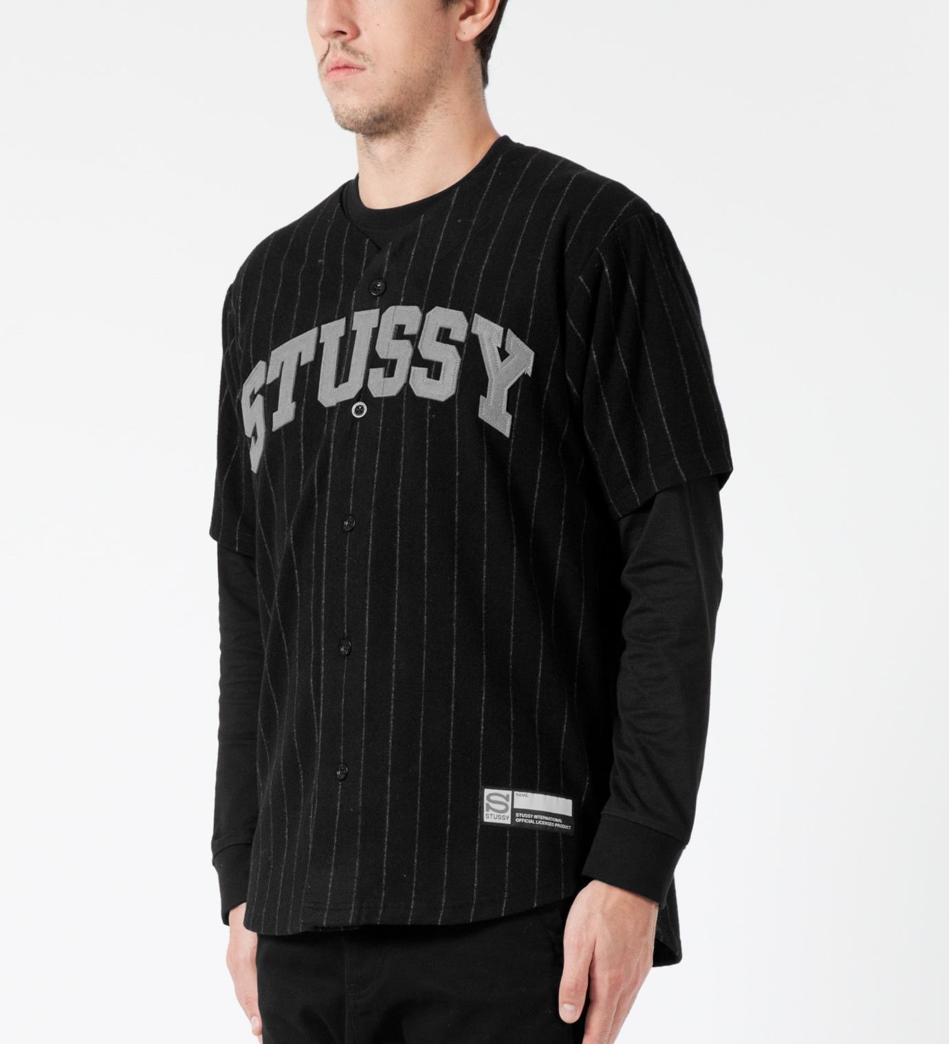Stussy Rare🥷 Stussy Baseball Wool Shirt Size US L / EU 52-54 / 3 - 2 Thumbnail
