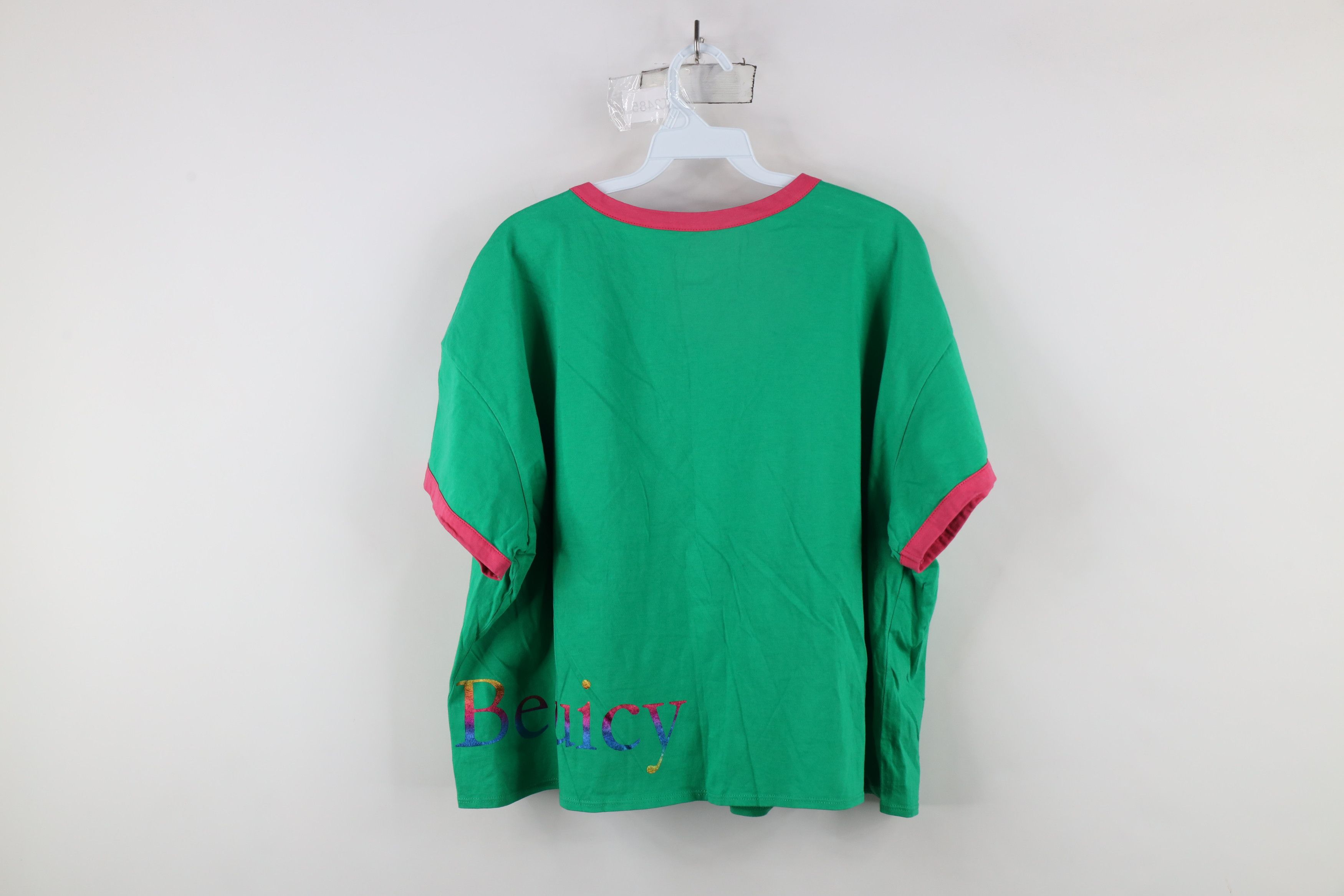Juicy Couture × Vintage Vintage Y2K Juicy Couture Cropped Babydoll Ringer T-Shirt Size 3XL / US 20-22 - 9 Thumbnail