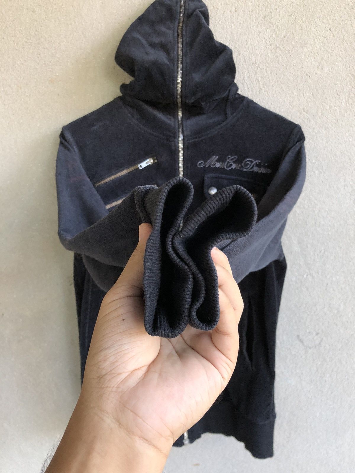 Japanese Brand Vintage More Core Division velvet full zipper hoodie Size US S / EU 44-46 / 1 - 4 Thumbnail