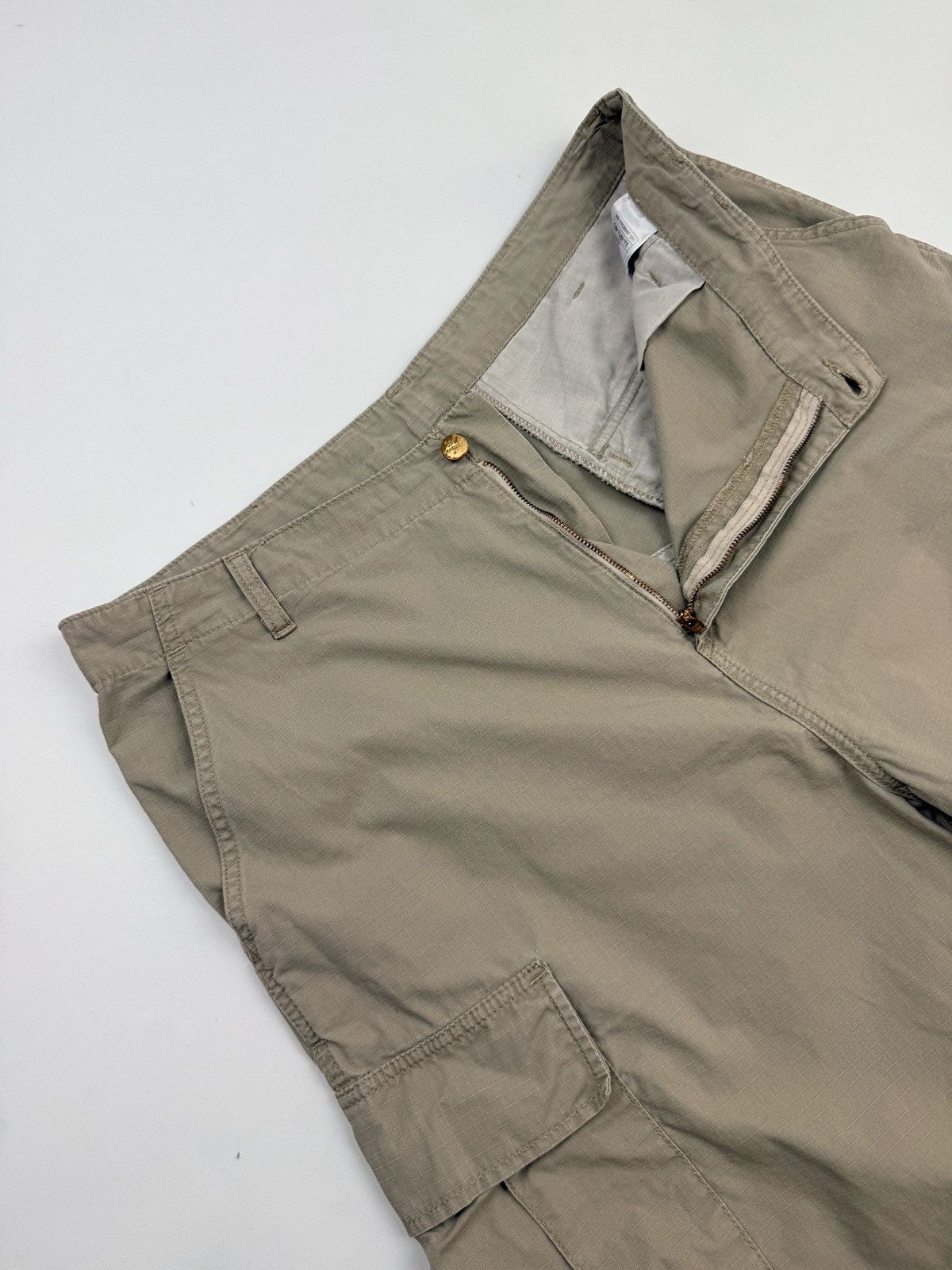 Carhartt Carhartt WIP Beige Ripstop Cargo Bermuda Baggy Shorts 36 Size US 36 / EU 52 - 4 Thumbnail