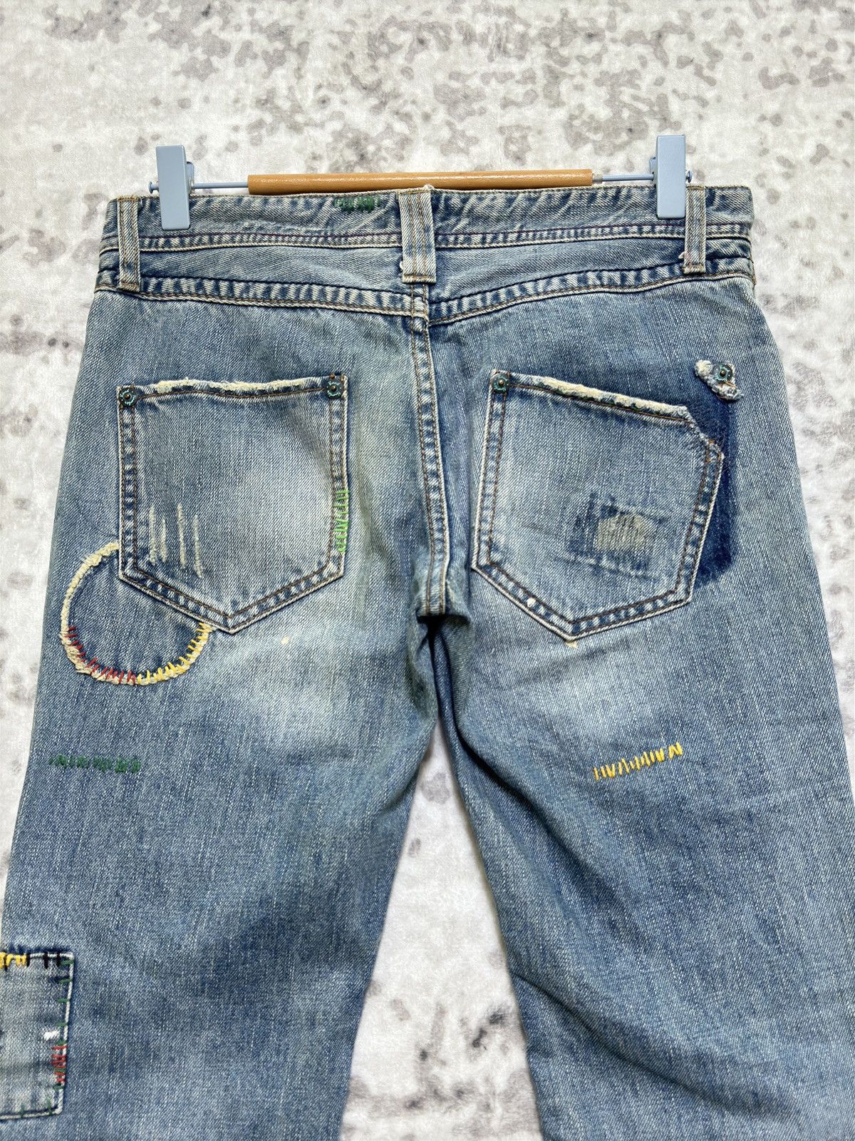 Hysteric Glamour Vintage Back Number Flared Patches Style Low Rise Denim Size US 30 / EU 46 - 9 Thumbnail