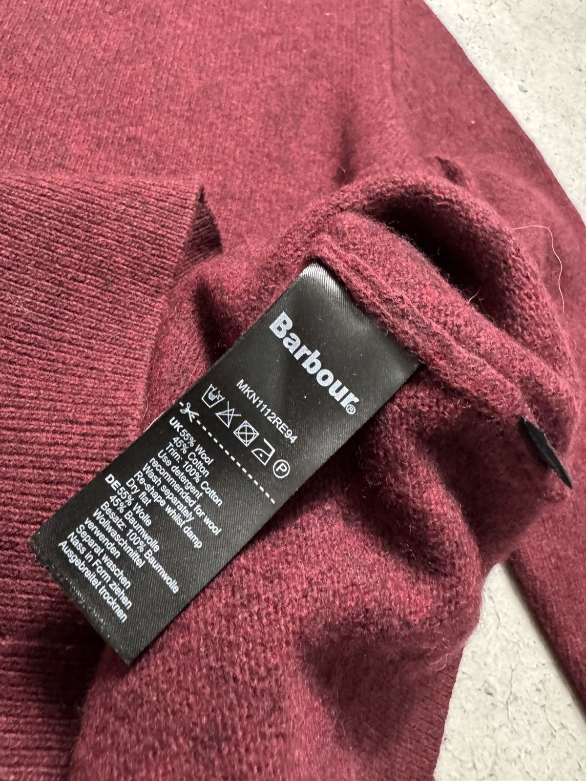 Barbour Barbour Burgundy Wool Sweater Casual Size M Size US M / EU 48-50 / 2 - 8 Thumbnail