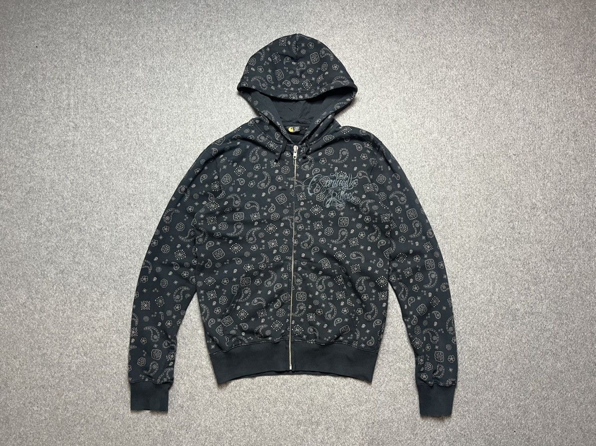 Store Wckdthghts Black Paisley Hoodie