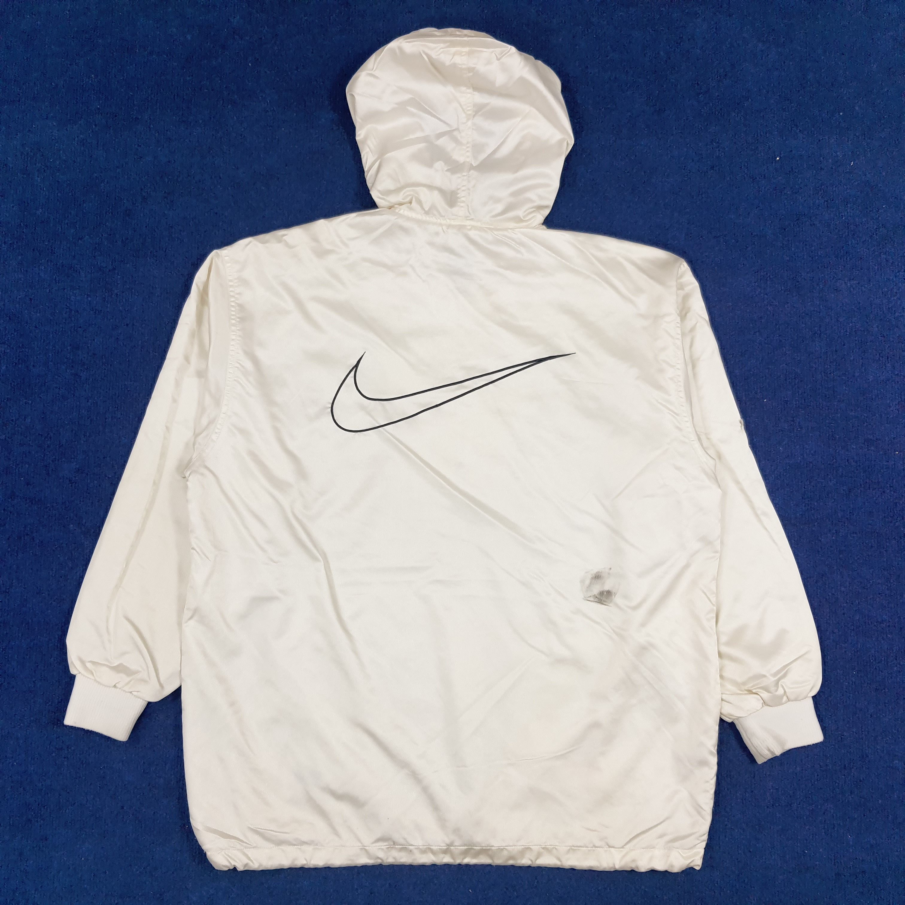 Nike × Vintage Vintage Nike Center Logo Embroidery Half Zipper Hoodie Size US XL / EU 56 / 4 - 4 Thumbnail