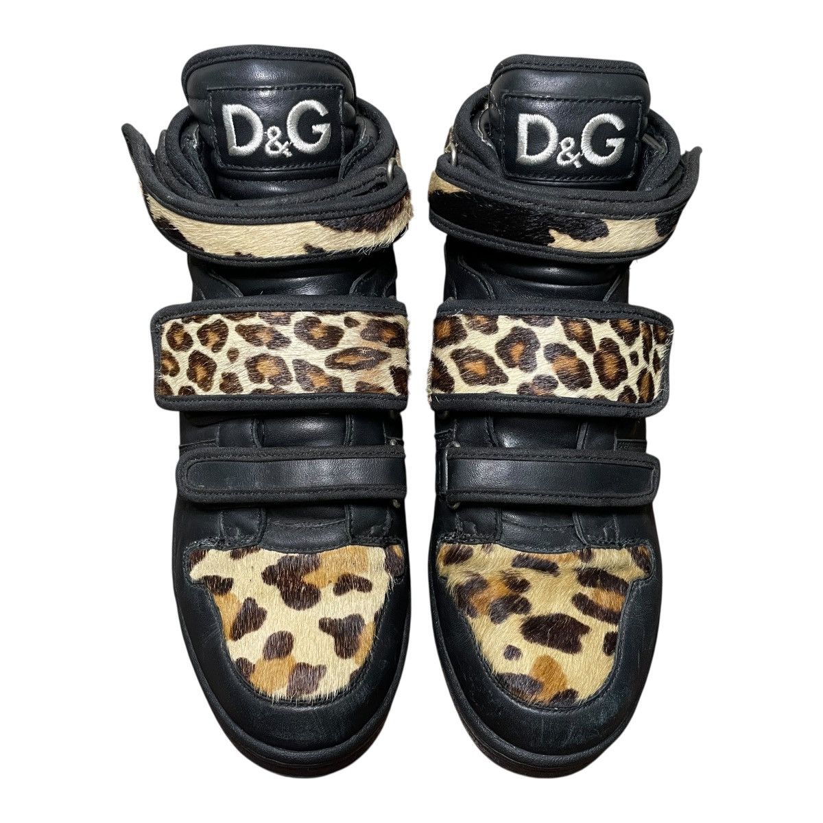 Dolce & Gabbana Dolce & Gabanna Early 2000s Leopard Pony Hair High Sneakers Size US 8 / EU 41 - 4 Thumbnail