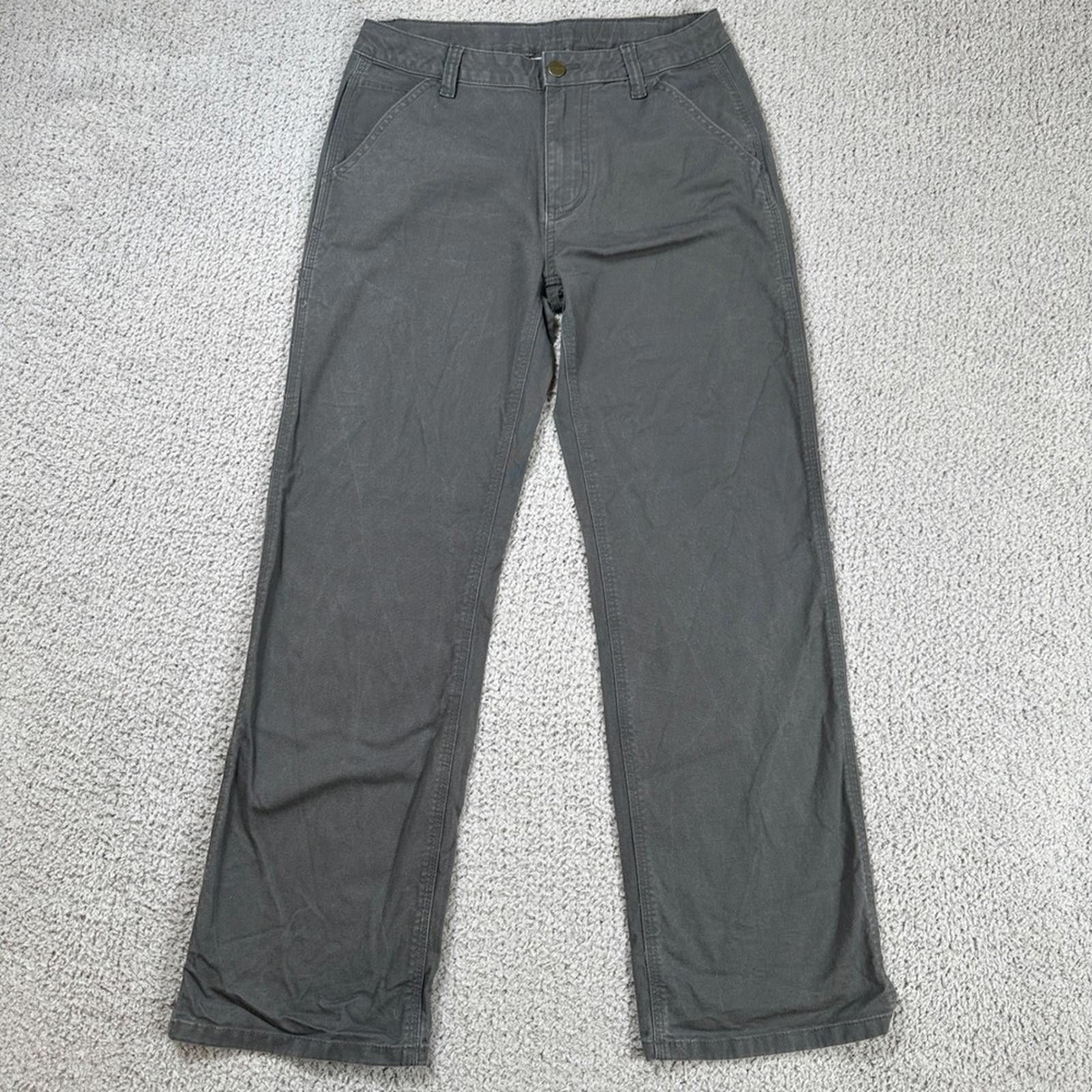 Carhartt Carhartt Womens Carpenter Work Pants 14 28x28 Gray Canvas Size 36" / US 14 / IT 50 - 1 Thumbnail
