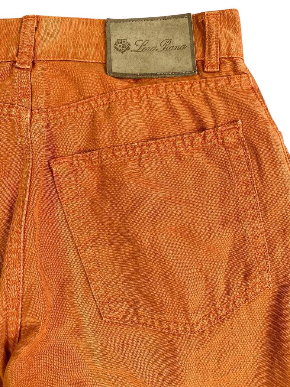 Loro Piana 2000's Lora Piana Faded Orange Denim Pants Size US 30 / EU 46 - 9 Thumbnail