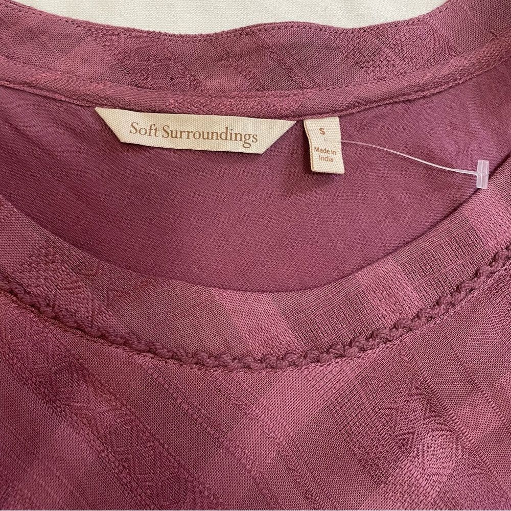 Other New Soft Surroundings 3/4 Sleeve Mauve Cotton Dress Size S Size S / US 4 / IT 40 - 7 Thumbnail