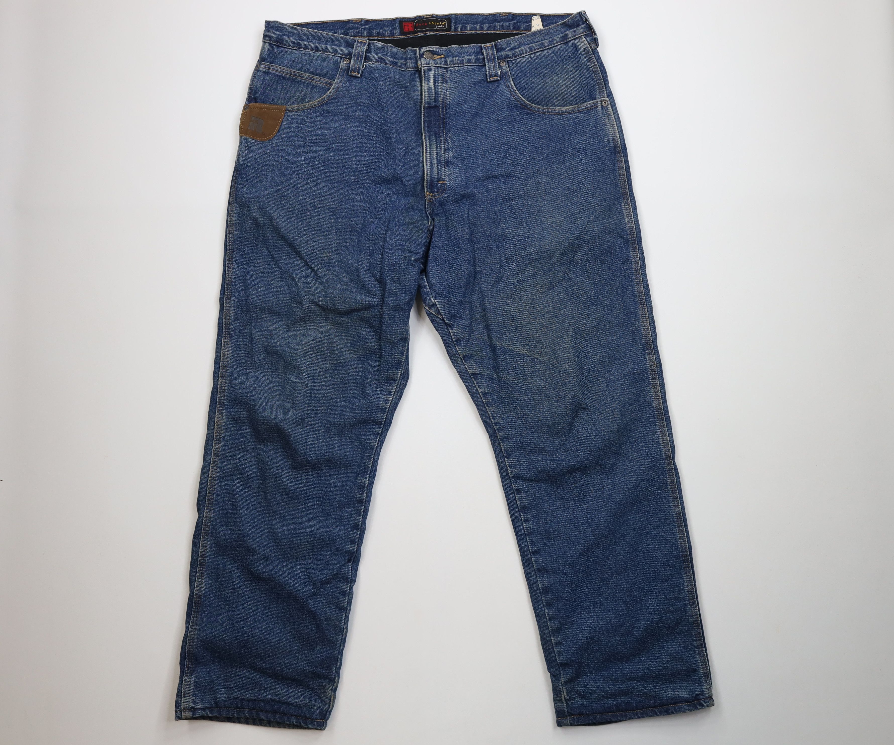 Wrangler Vintage Y2K Wrangler Fleece Lined Bootcut Denim Jeans Blue Size US 40 / EU 56 - 2 Thumbnail