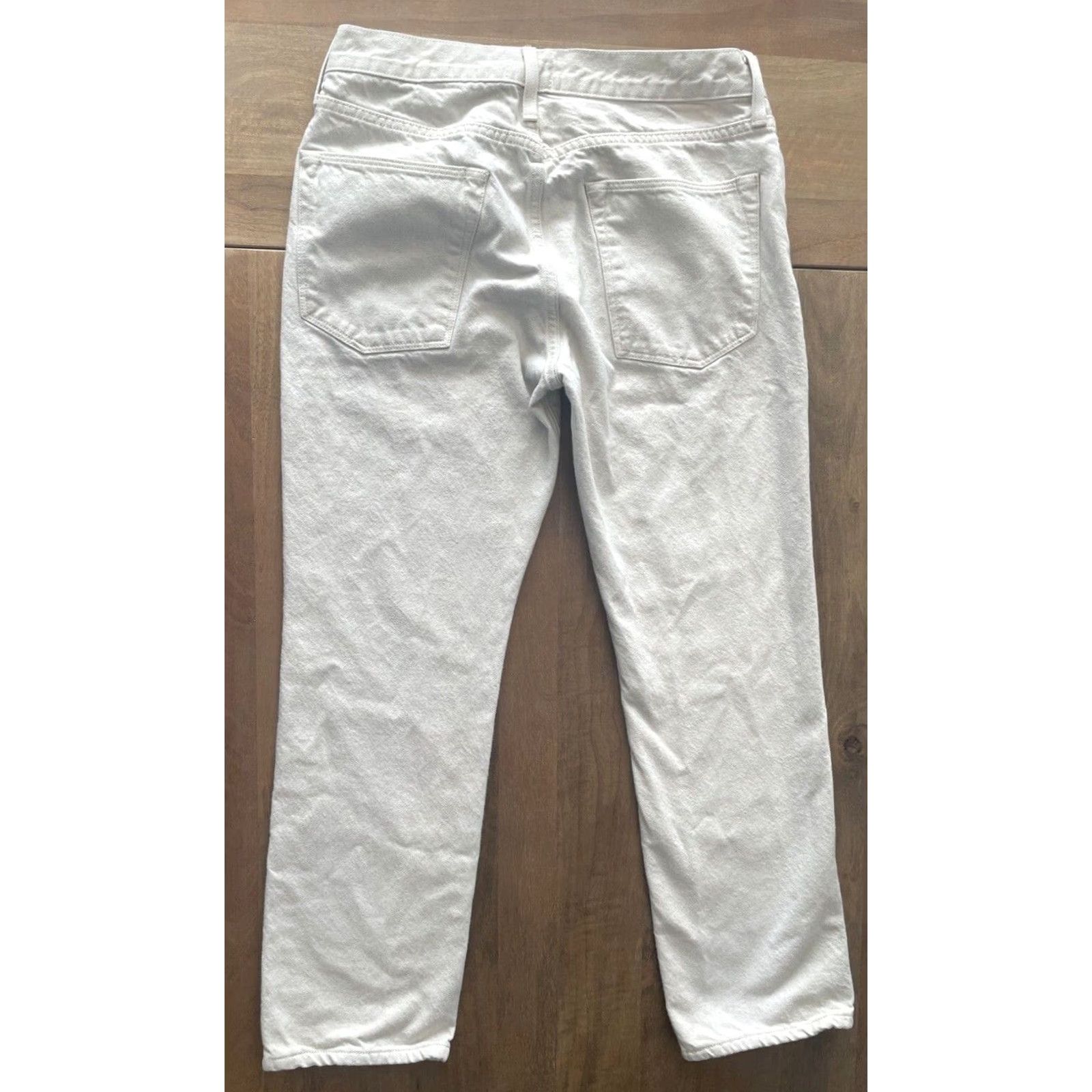 Sid Mashburn Sid Mashburn Jeans Mens 32x32 Button Fly Denim Ivory Straight Regular Size US 32 / EU 48 - 2 Thumbnail