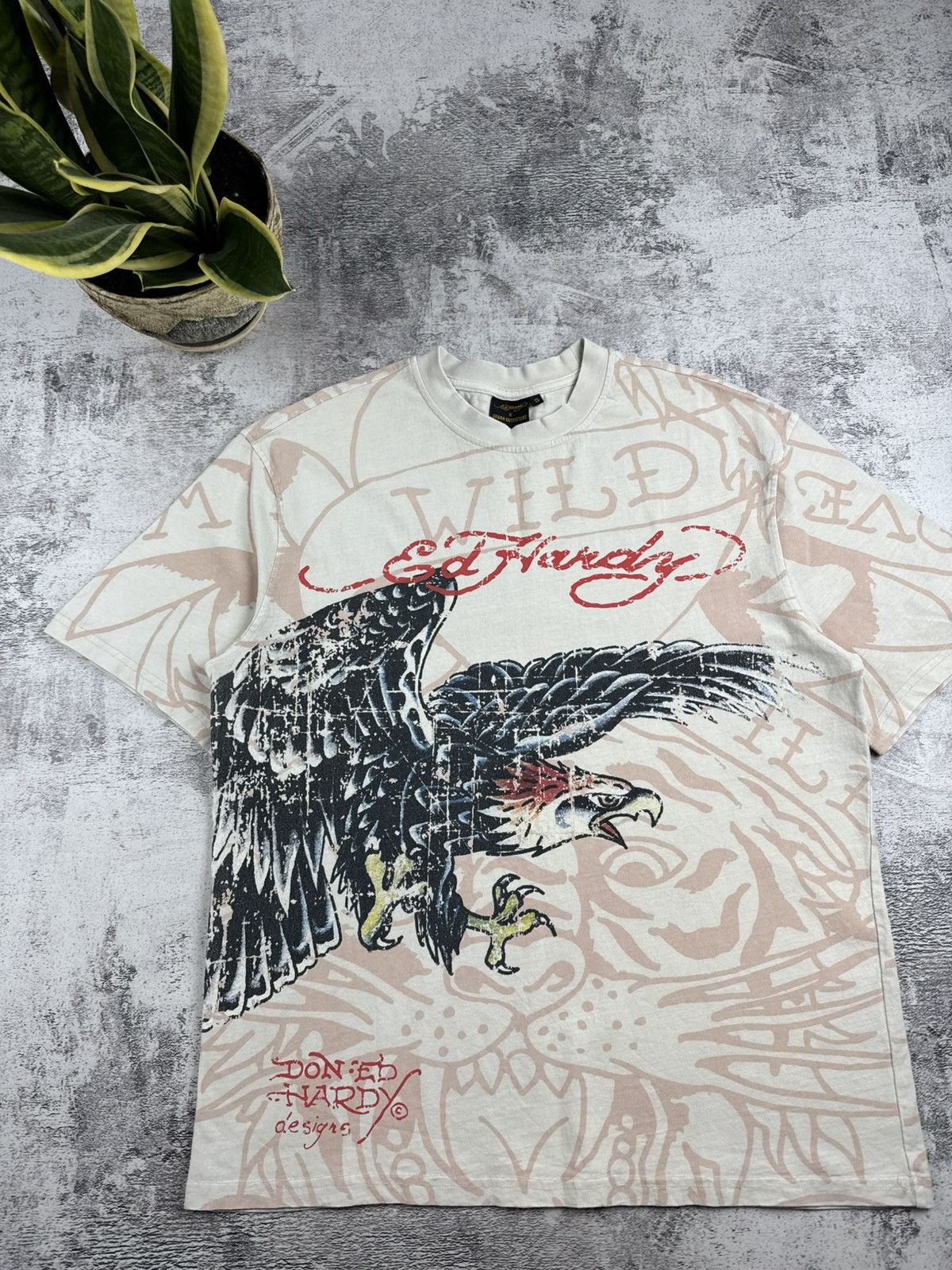 Ed Hardy Ed Hardy X Urban Outfitters Over print Tiger Logo Oversized T Shirt Tee Jersey Size US M / EU 48-50 / 2 - 4 Thumbnail