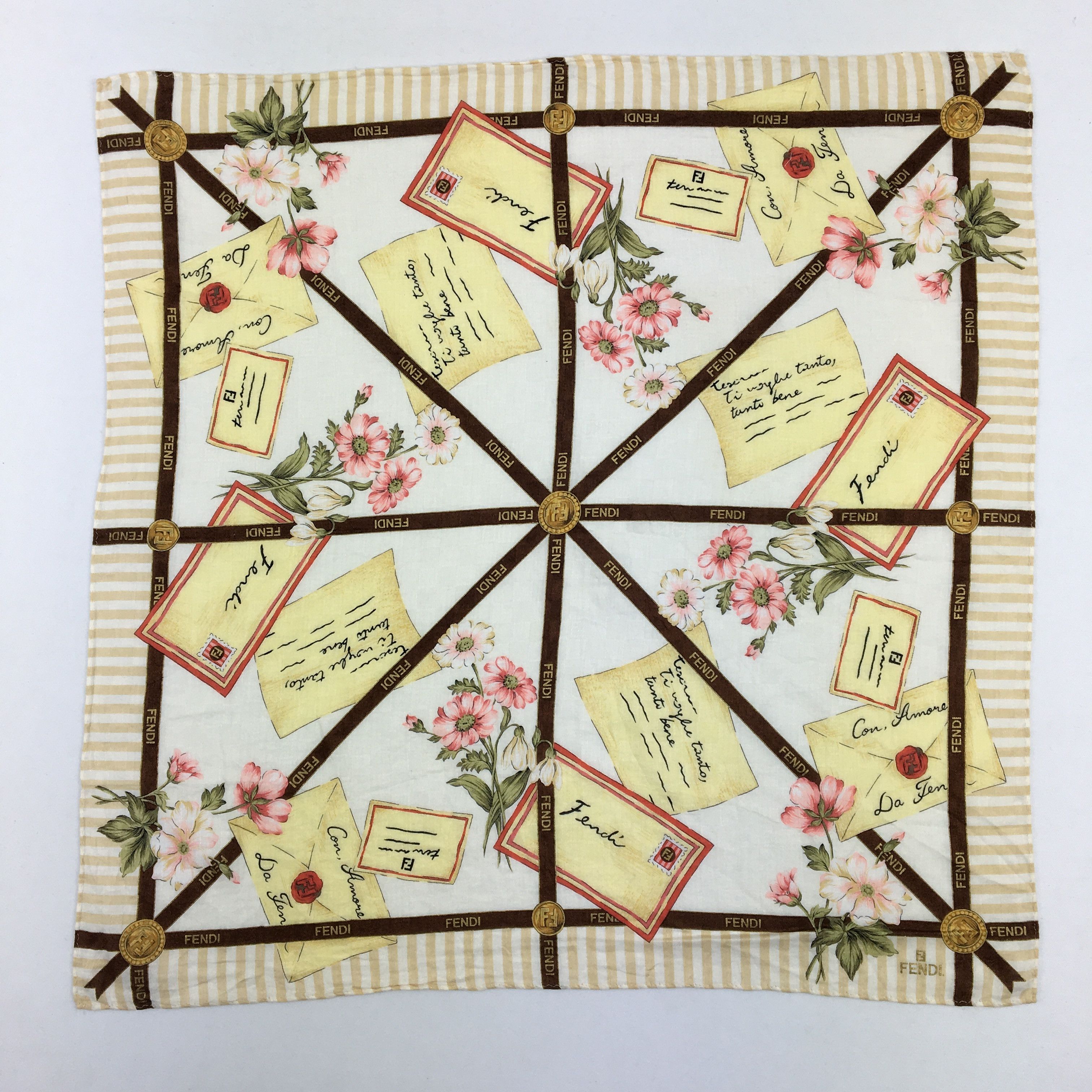 Japanese Brand Vintage Fendi Handkerchief Neckerchief Bandana - AC72950 Size ONE SIZE - 1 Thumbnail