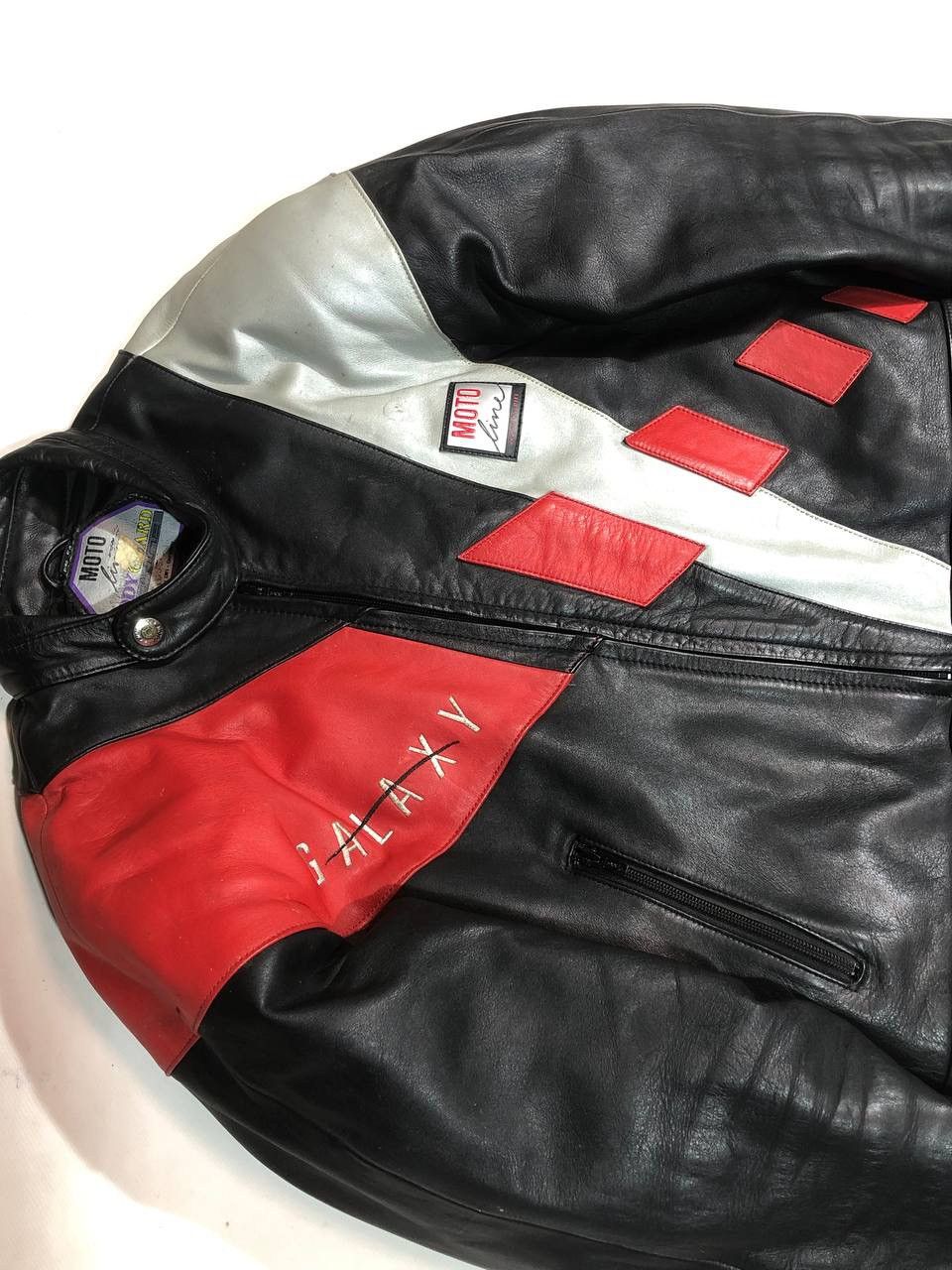 Japanese Brand Moto Line Galaxy Racing Moto Leather Jacket Vintage Size US L / EU 52-54 / 3 - 8 Thumbnail