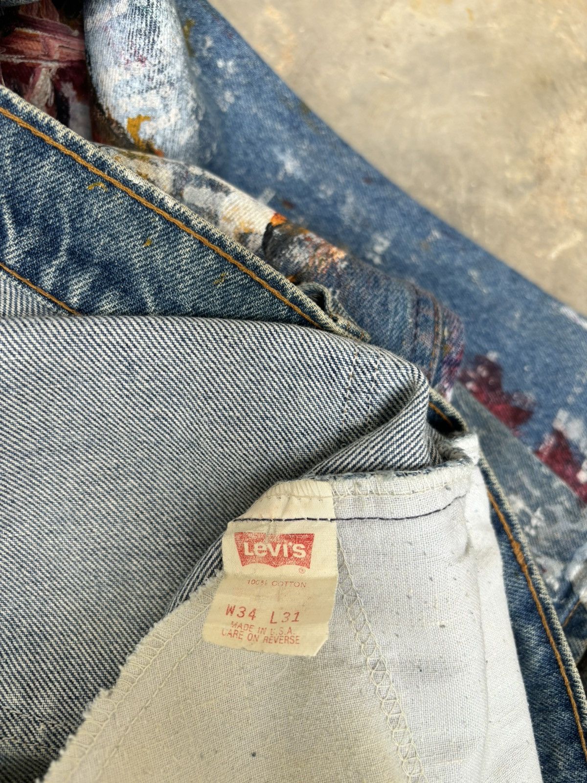 Levi's Vintage Clothing Vintage Levis Orange Tab 517 Painter Art Denim Size US 34 / EU 50 - 10 Thumbnail