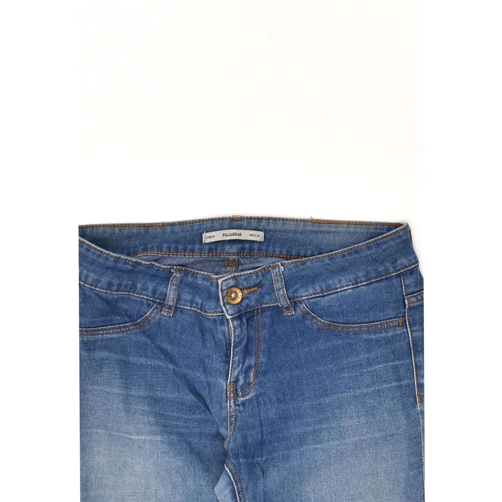 Vintage PULL & BEAR Womens Skinny Jeans Blue XS W24 L27 EU 34 Size 26" / US 2 / IT 38 - 3 Thumbnail