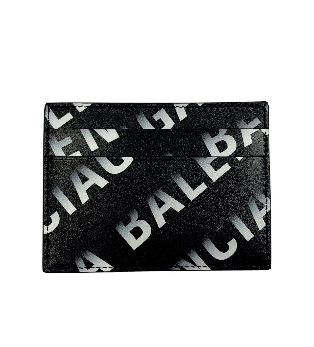 Balenciaga Black Gradient Logo Card Holder Size ONE SIZE - 1 Thumbnail
