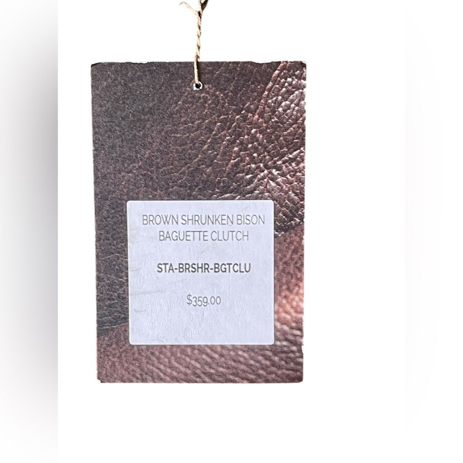 Other Stash Brown Shrunken bison baguette clutch NWT Size ONE SIZE - 8 Thumbnail