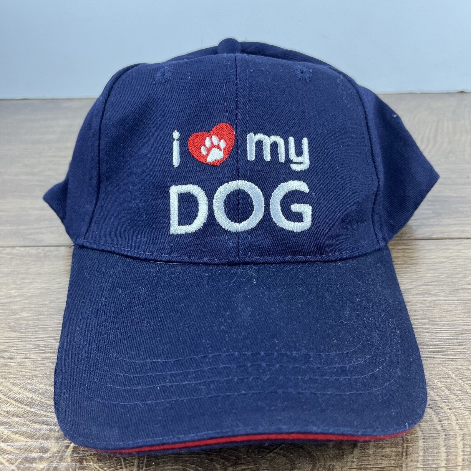Other I Love my Dog Hat Dog Adjustable Hat Blue Hat Adjustable Blu Size ONE SIZE - 4 Thumbnail