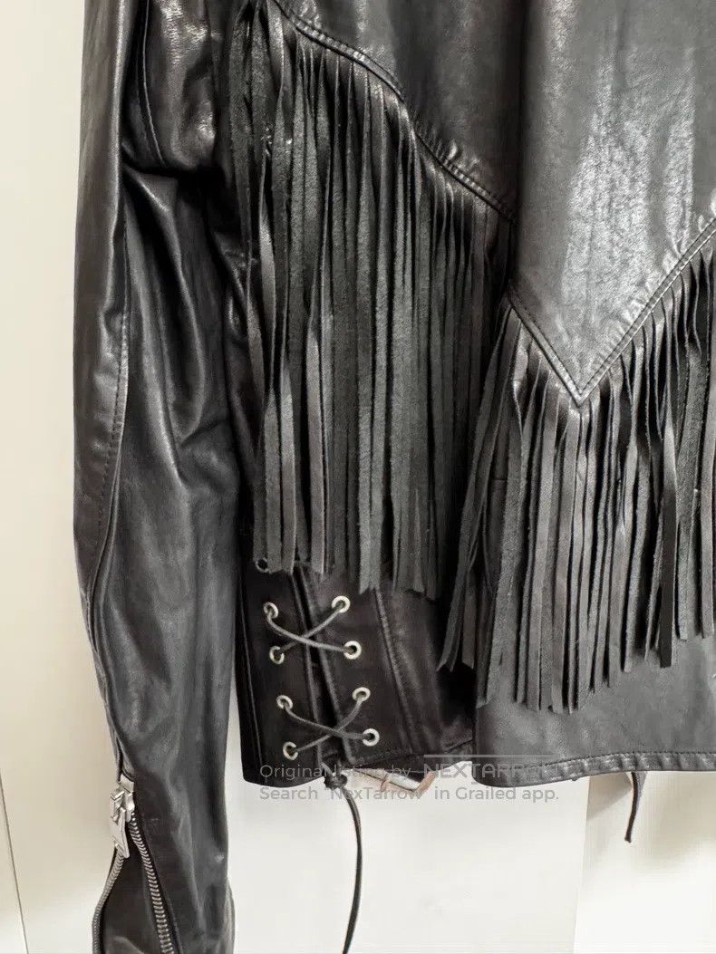 Saint Laurent Paris Saint Laurent Paris Frilled Motorcycle Leather Jacket Size US M / EU 48-50 / 2 - 8 Thumbnail