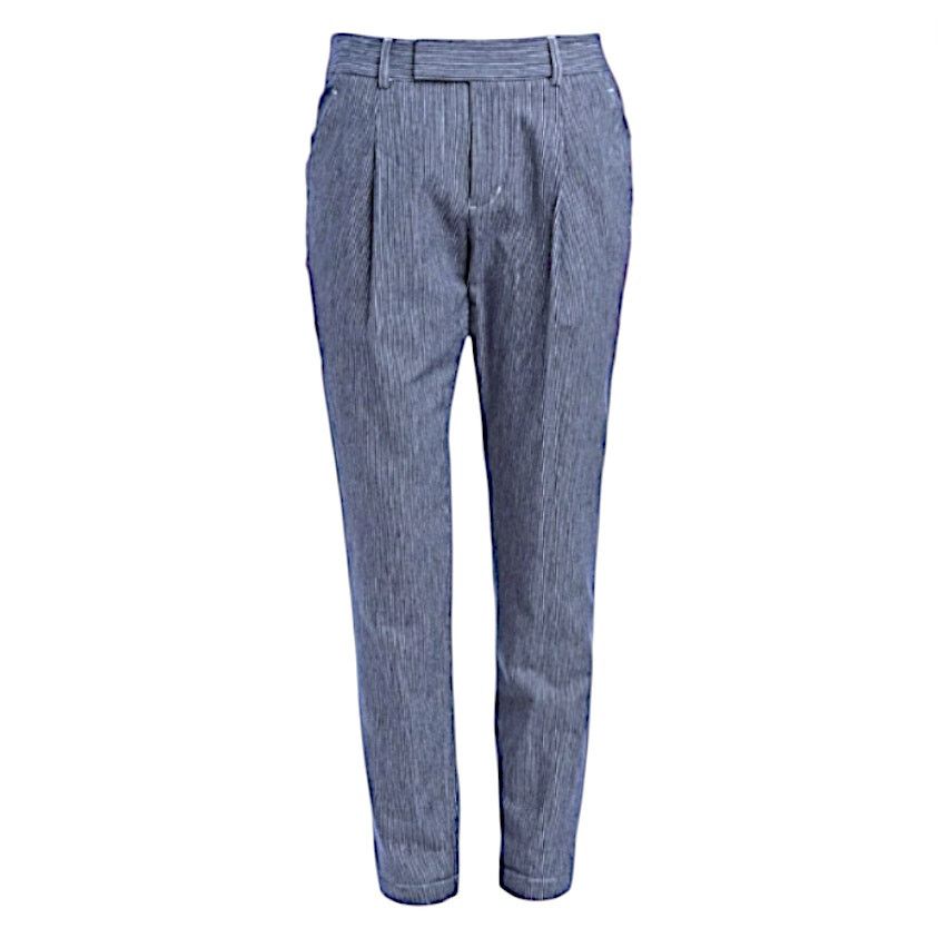 Vince Vince Blue/White Striped Pants | Size 8 Size 30" / US 8 / IT 44 - 1 Thumbnail