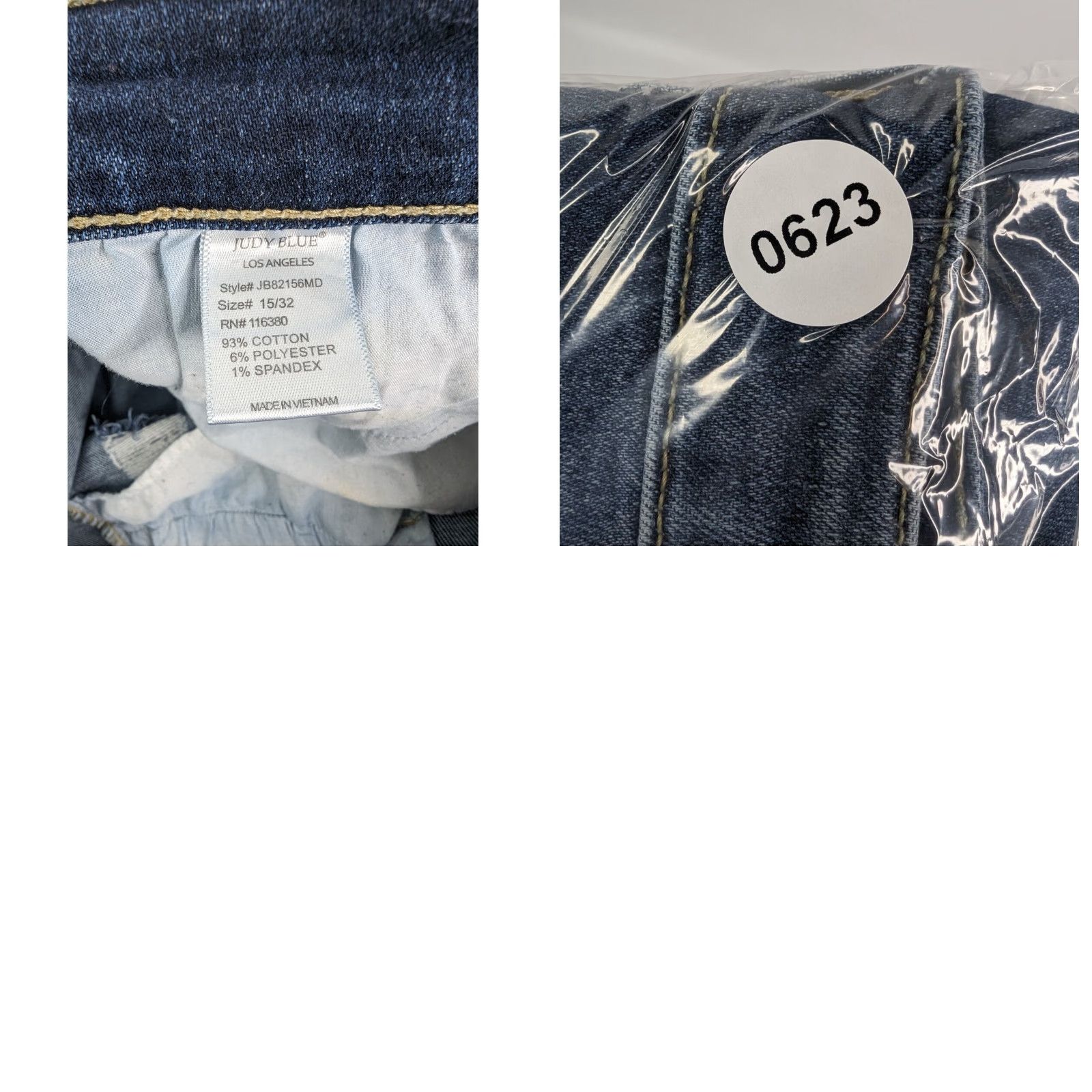 Vintage Judy Blue Boyfriend Jeans Distressed Women's Size 32/15 Regular Blue JB82156MD Size 24" / US 00 / IT 34 - 9 Thumbnail