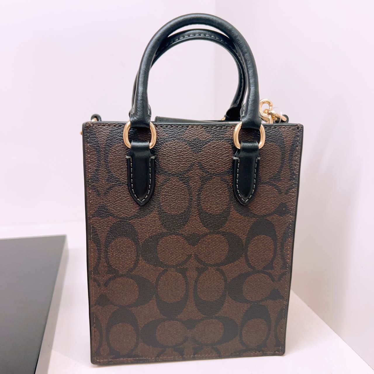 Coach North South Tote With fashion Signature Canvas