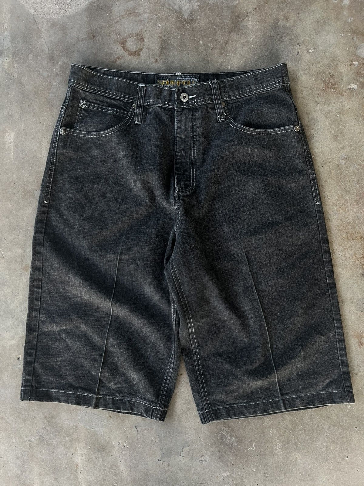 Southpole Vintage Y2K Core South Pole Black Baggy Jean Shorts Size US 38 / EU 54 - 1 Thumbnail