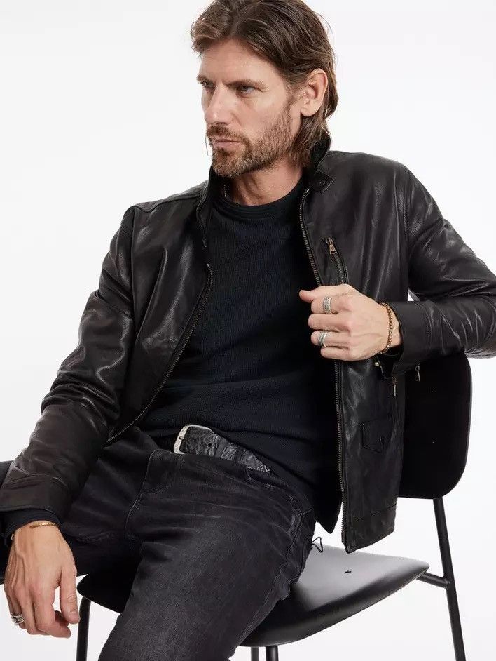 John Varvatos York Leather Jacket. size EU 48 USA 38 Size US M / EU 48-50 / 2 - 12 Thumbnail