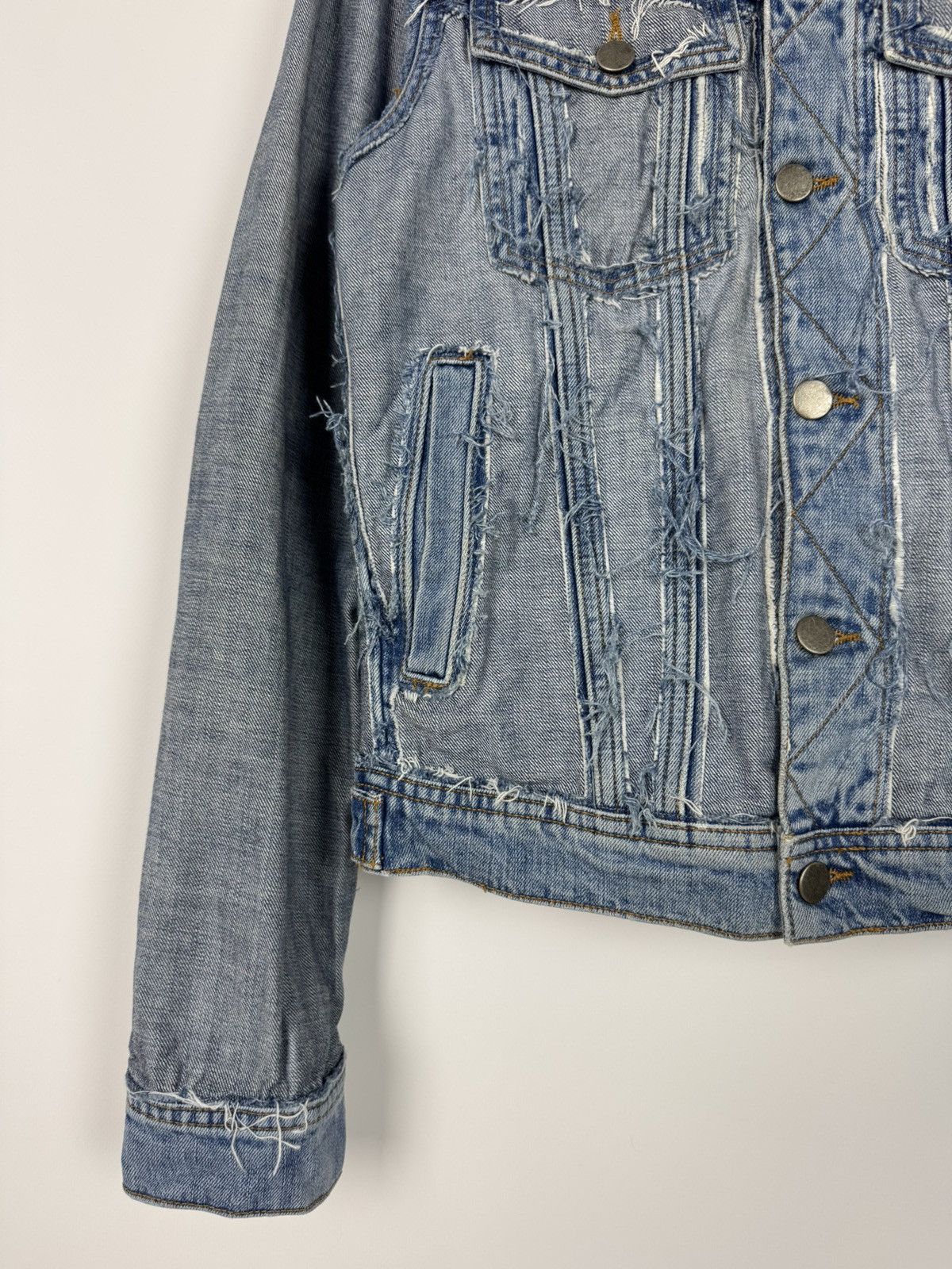 H&M × Maison Margiela SS12 Maison Margiela x H&M Distressed Reverse Denim Jacket Size US S / EU 44-46 / 1 - 9 Thumbnail