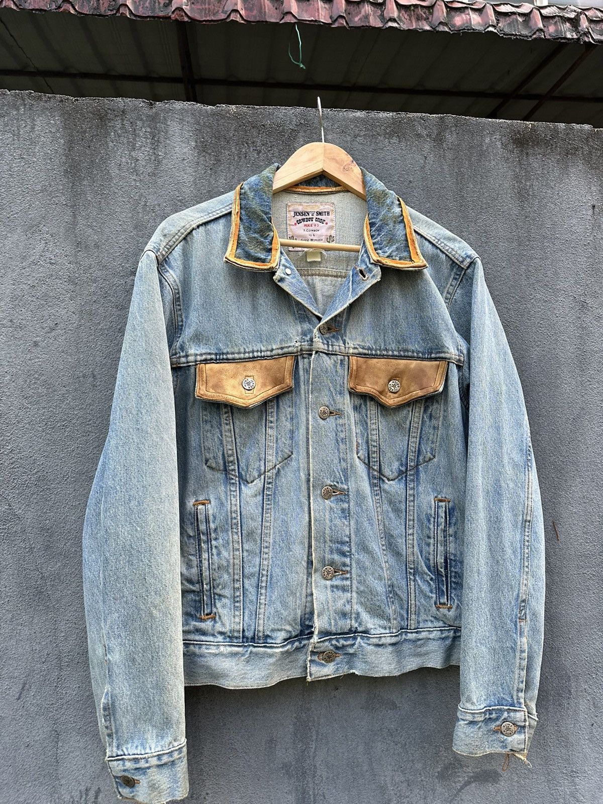 Vintage 👹VINTAGE JENSEN SMITH COWBOY DENIM JACKET Size US M / EU 48-50 / 2 - 4 Thumbnail