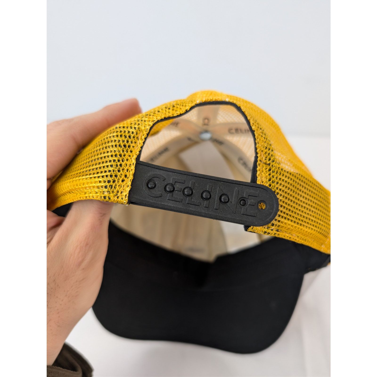 Celine o1rshd1 Size: M / mesh baseball Cap / Hat in Yellow/Beige Size ONE SIZE - 10 Thumbnail