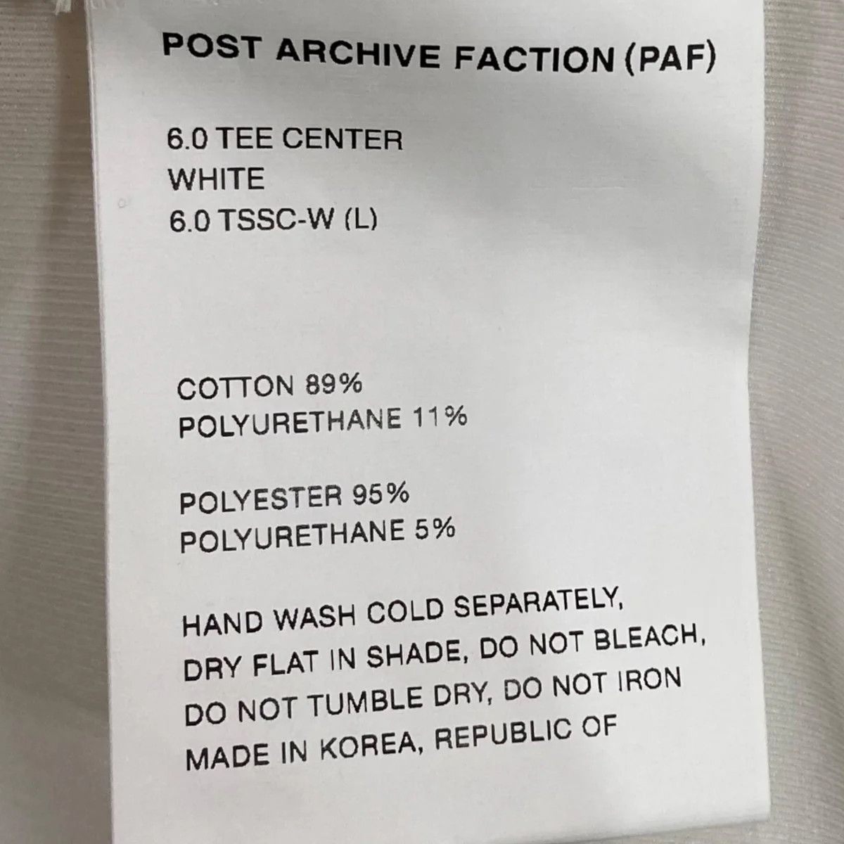 POST ARCHIVE FACTION (PAF) 6.0 Tee Center Size US L / EU 52-54 / 3 - 3 Thumbnail