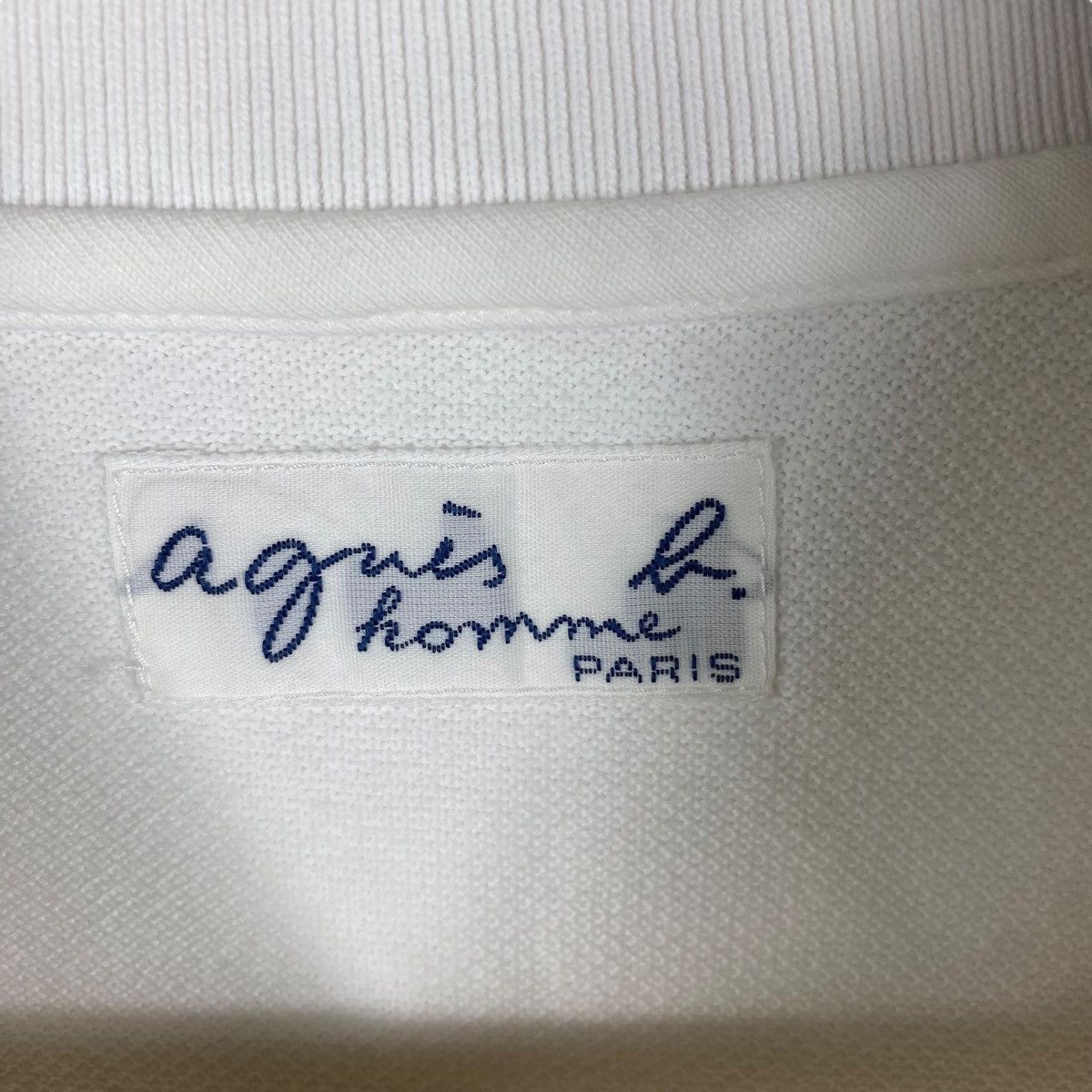 agnes b. Vintage AGNES B. Homme Paris Small Logo White Polo Shirt Size US S / EU 44-46 / 1 - 5 Thumbnail