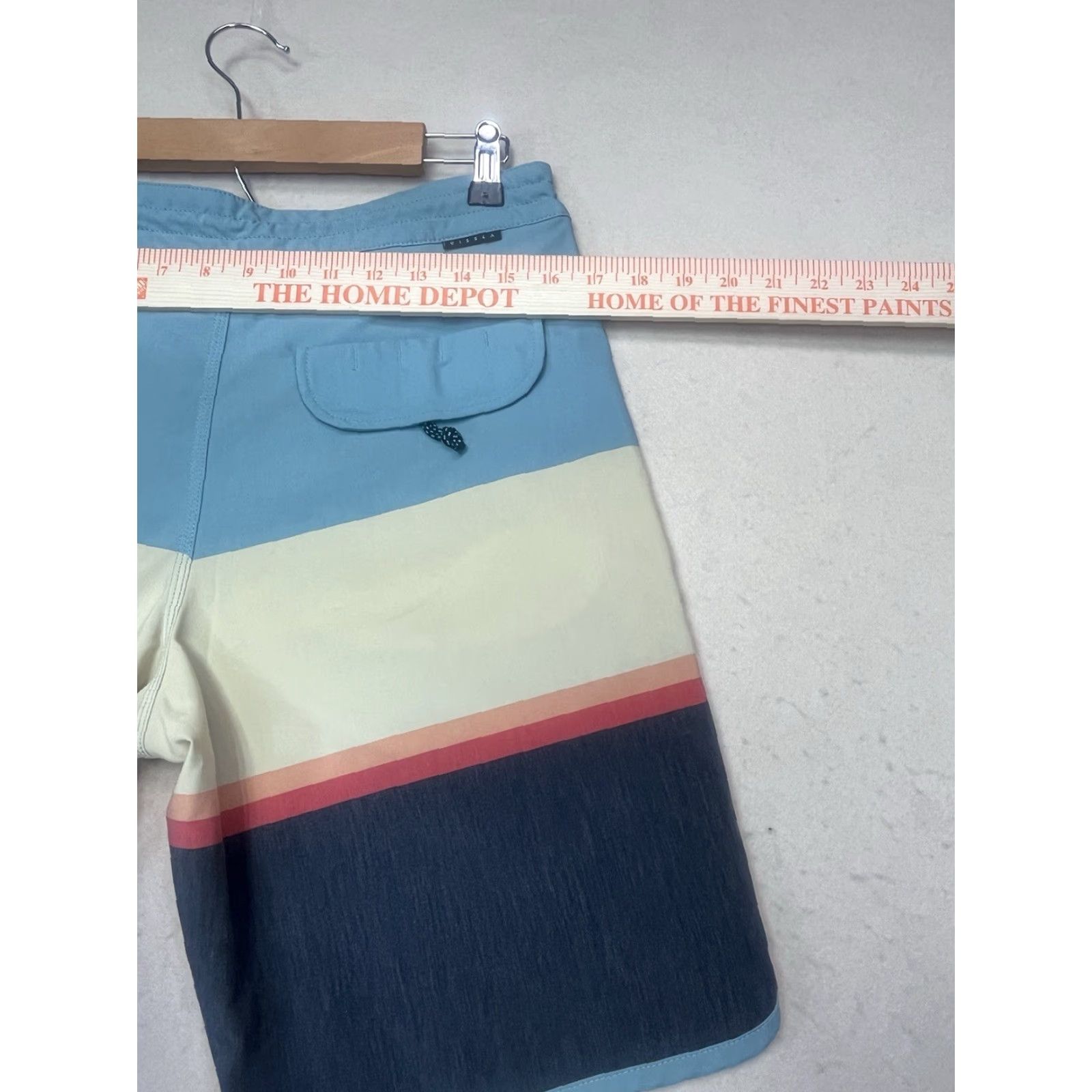 Vissla Vissla Board Short Mens 30 Colorblock Multicolor 90s Tropical Lifeguard Surfing Back Pocket Drawstring Size US 30 / EU 46 - 3 Thumbnail