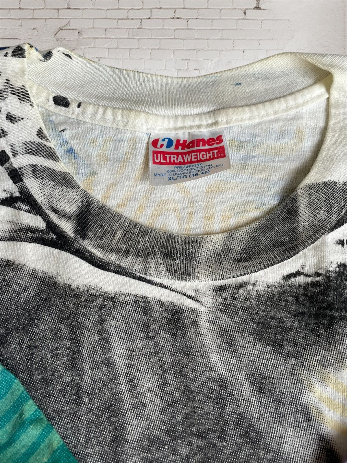 Hanes Vintage The Doors T-Shirt, AOP On White Base, Early 1990s Size US XL / EU 56 / 4 - 9 Thumbnail