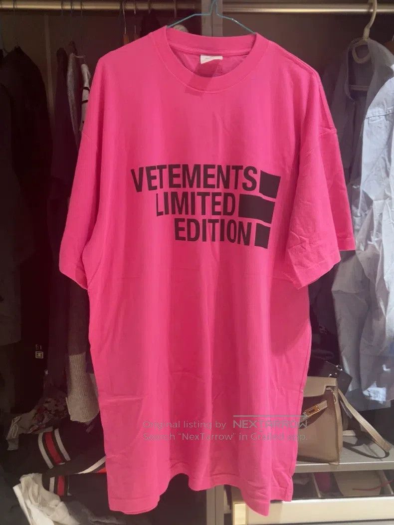 Vetements Vetements Pink limited edition short sleeve T-shirt Size US XS / EU 42 / 0 - 1 Thumbnail