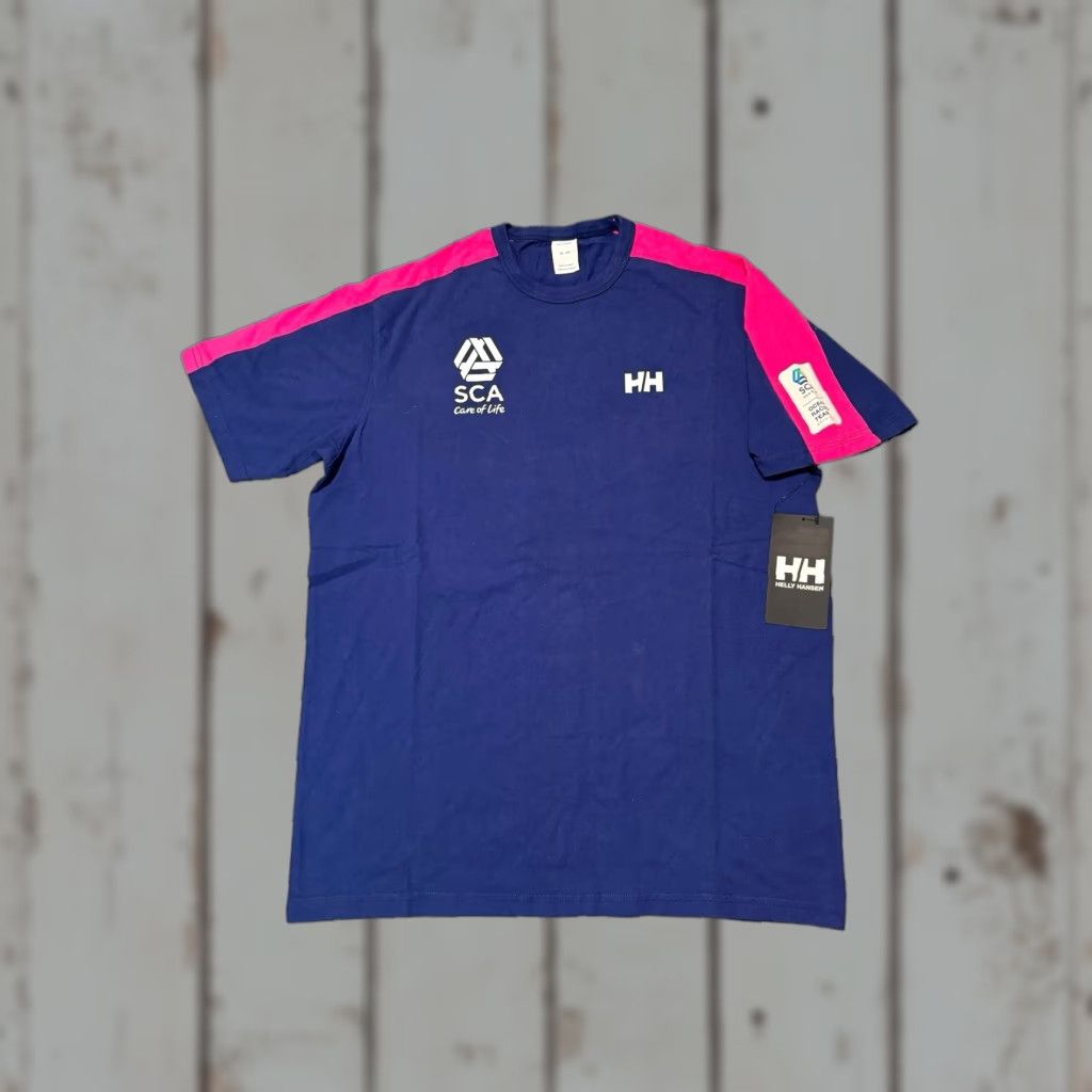 Helly Hansen VINTAGE Helly Hansen Costal Racing Team Shirt Men XL Blue Crew Neck Short Sleeve 100% Cotton Embroidered Logo NWT Ocean Racing All Seasons 2010-2019 Size US XL / EU 56 / 4 - 1 Thumbnail