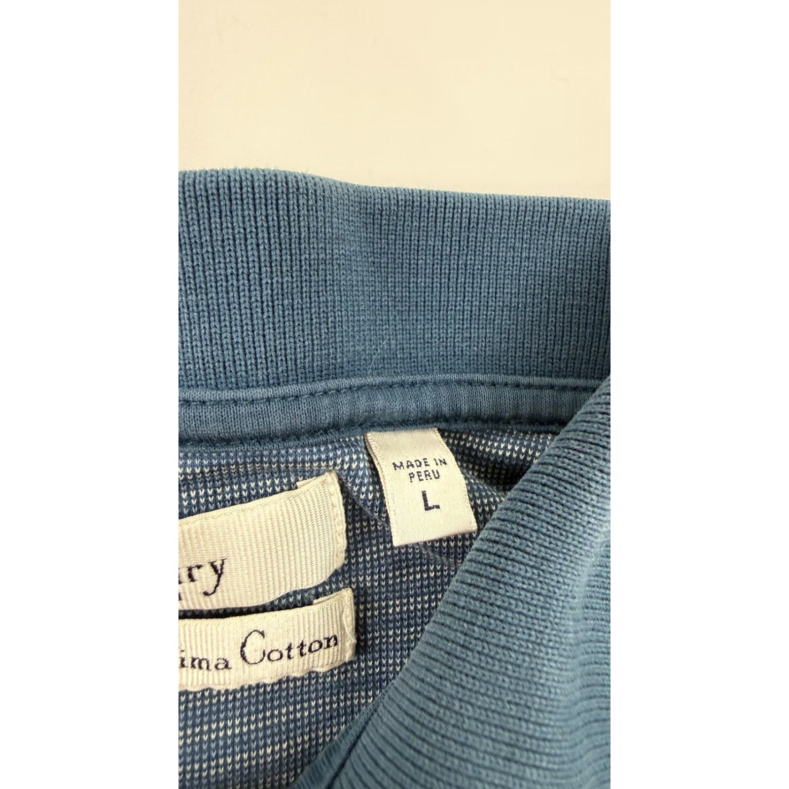 Vintage VINTAGE Turnbury Polo Shirt Mens L Blue Mercerized Pima Cotton Striped Knit Golf Size US L / EU 52-54 / 3 - 4 Thumbnail