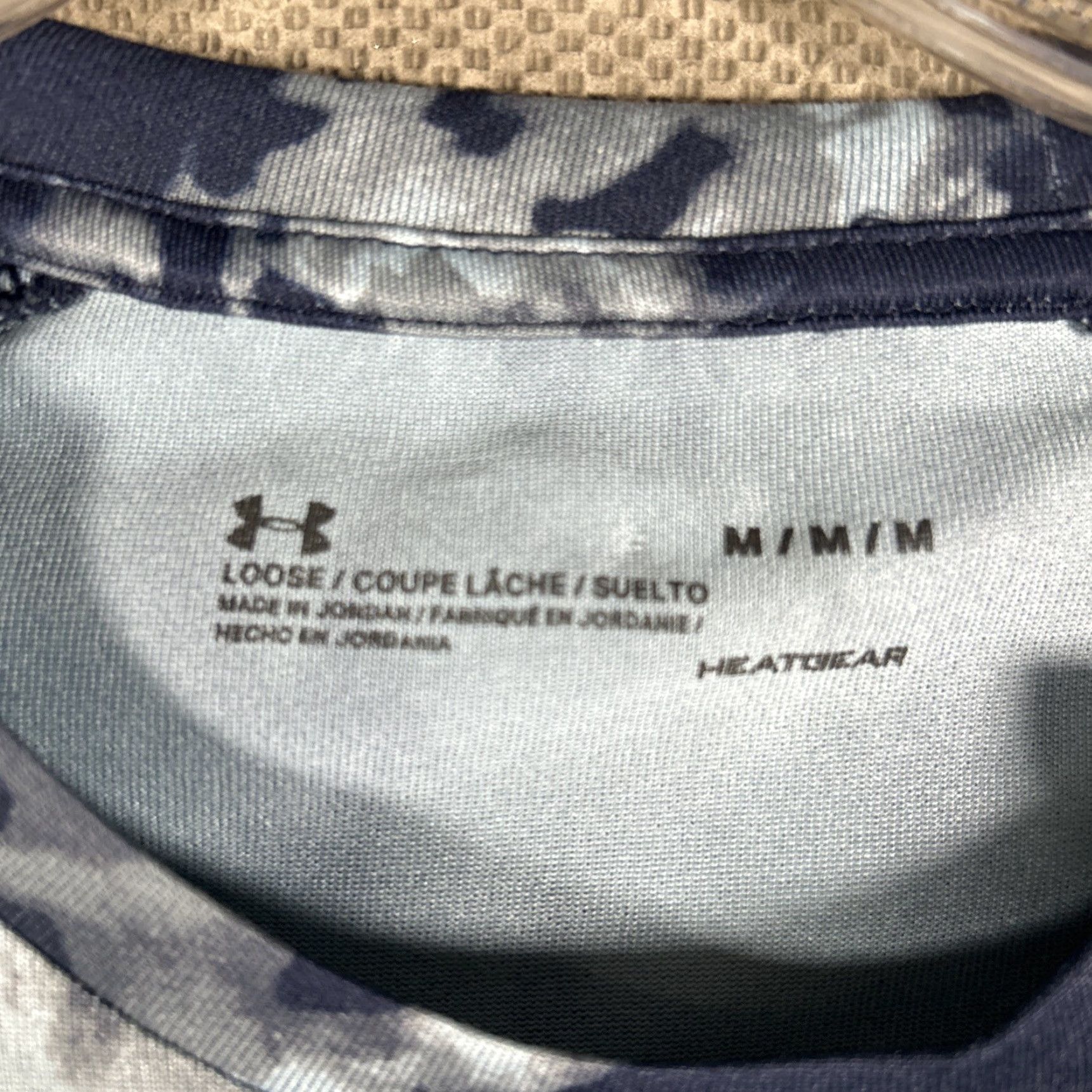 Under Armour Under Armour Shirt Loose Mens Medium Blue Camo Short Sleeve Heat Gear Size US M / EU 48-50 / 2 - 2 Thumbnail