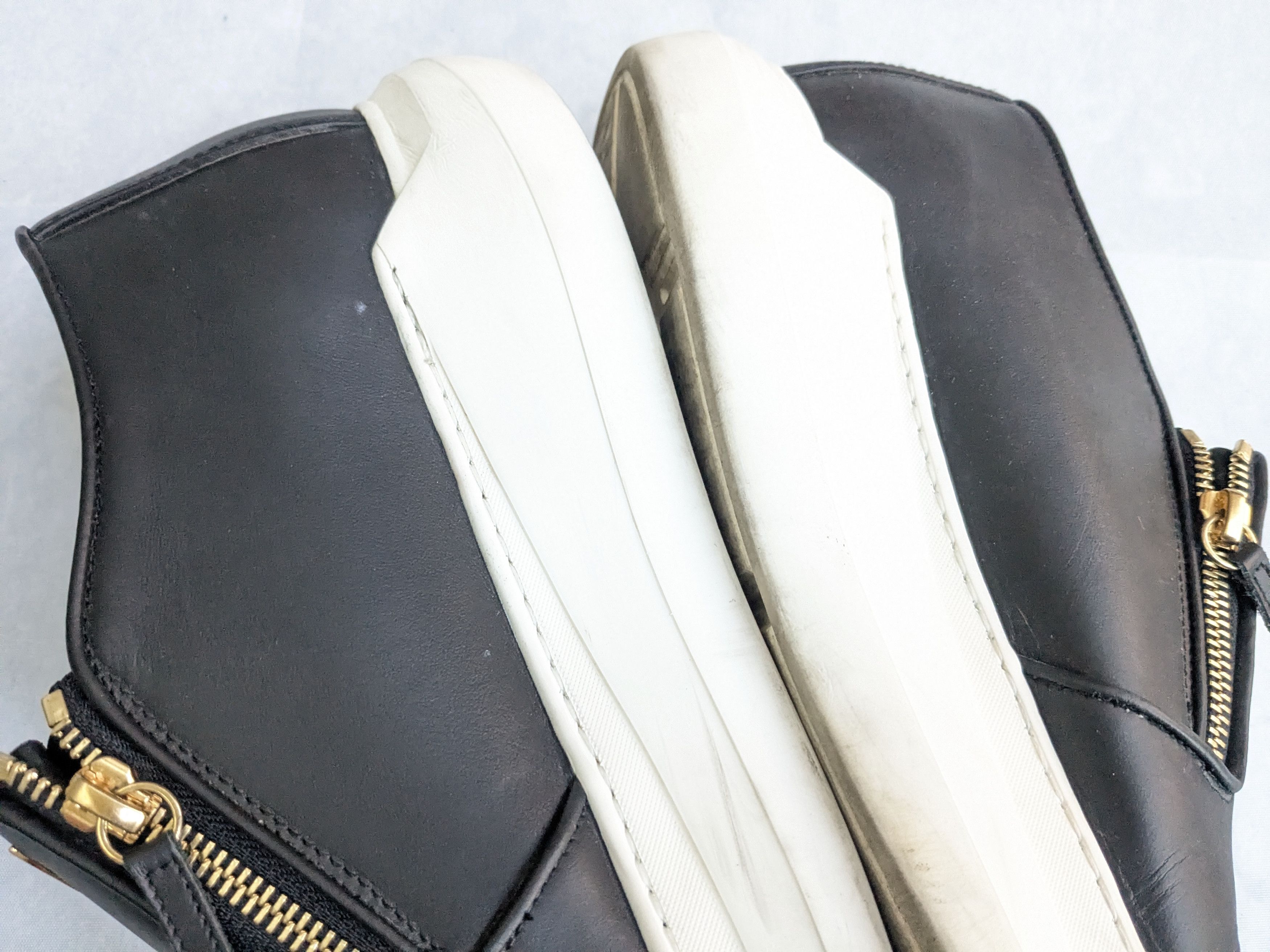 Giuseppe Zanotti Giuseppe Zanotti Sneakers Black White Gold Zip 12 45 Size US 12 / EU 45 - 13 Thumbnail