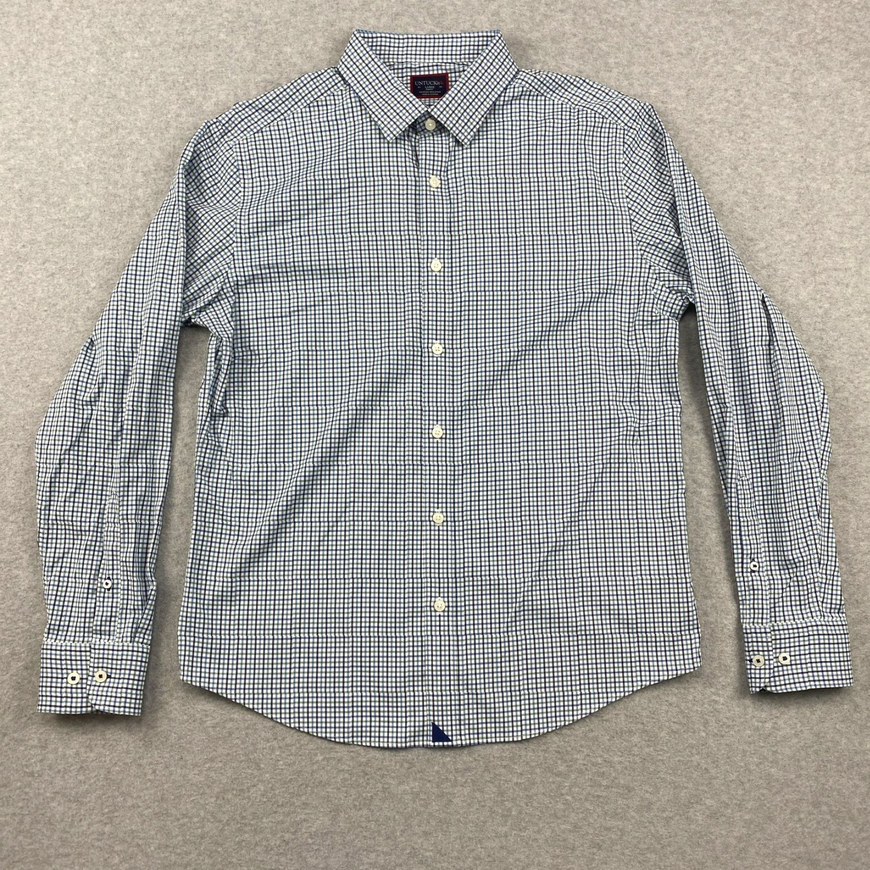 UNTUCKit UNTUCKit Button-Up Shirt Mens Large Check Slim Nylon Stretch Long Sleeve Size US L / EU 52-54 / 3 - 2 Thumbnail